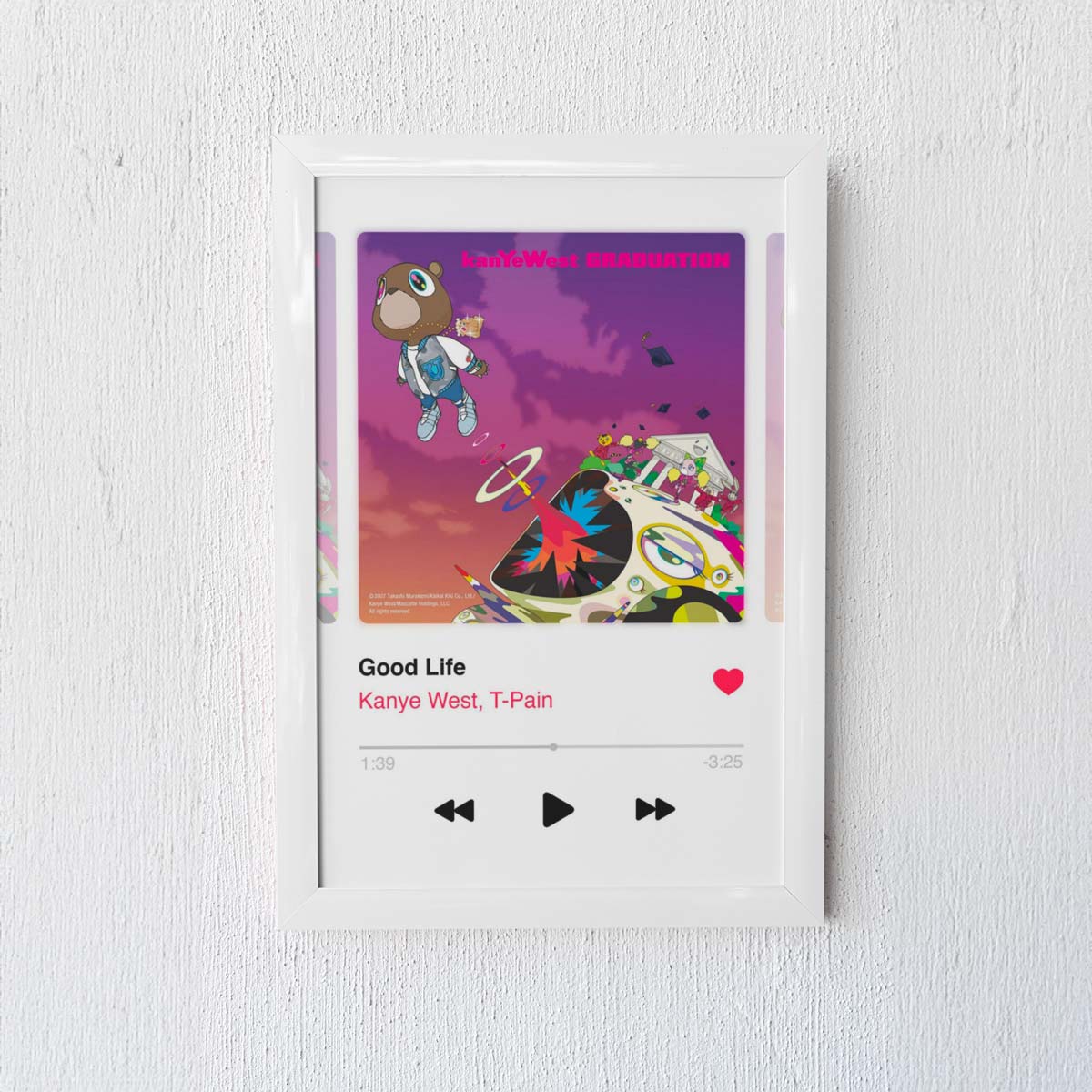 Good Life Kanye West T-Pain Music Player Album Poster