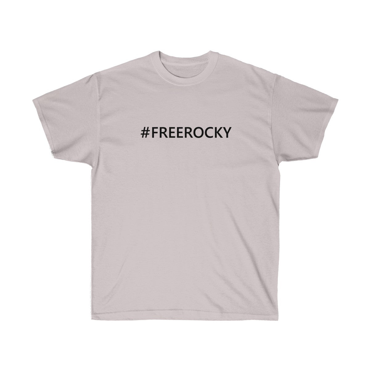 Unisex Ultra Cotton Tee #FREEROCKY T-Shirt-Ice Grey-S-Archethype