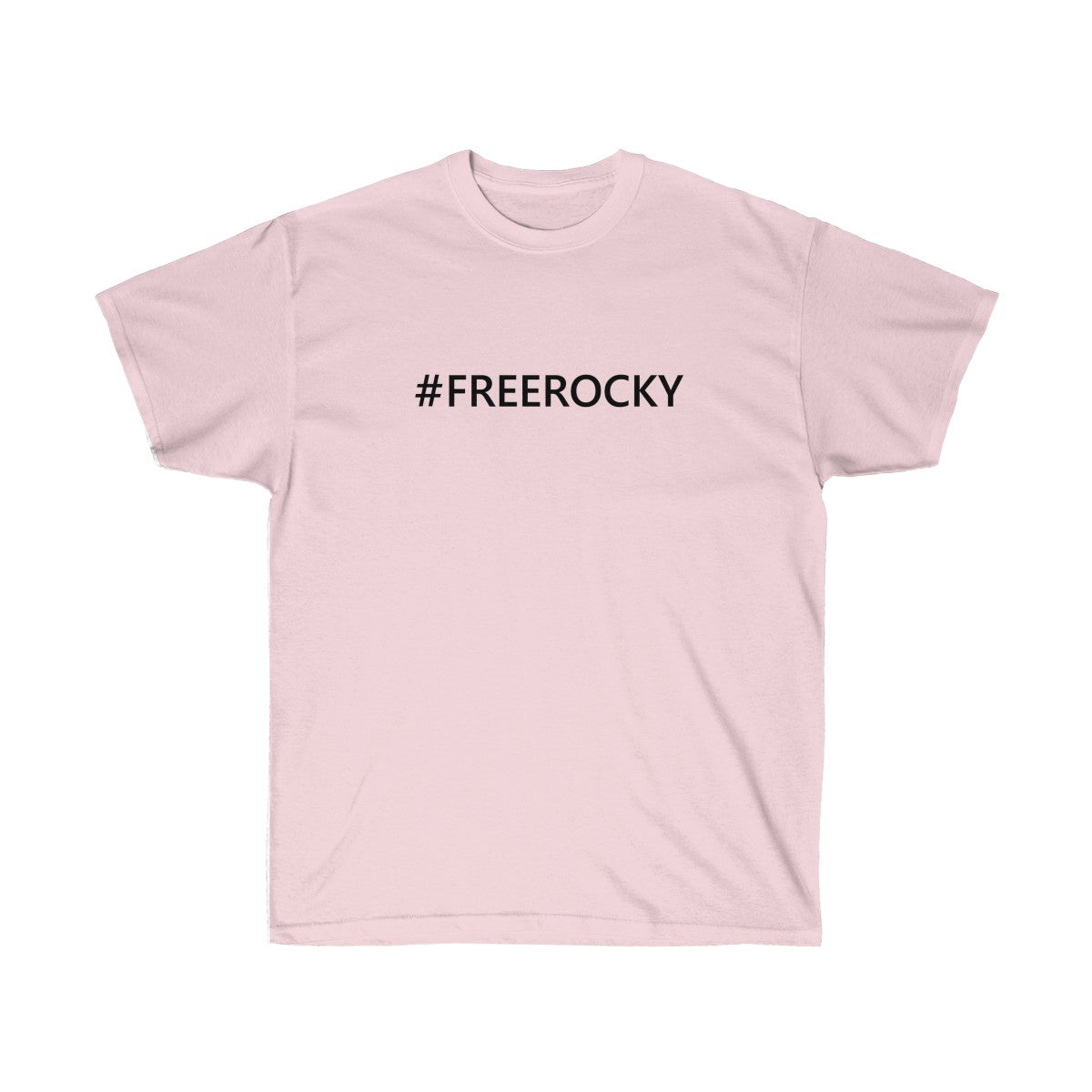 Unisex Ultra Cotton Tee #FREEROCKY T-Shirt-Light Pink-S-Archethype