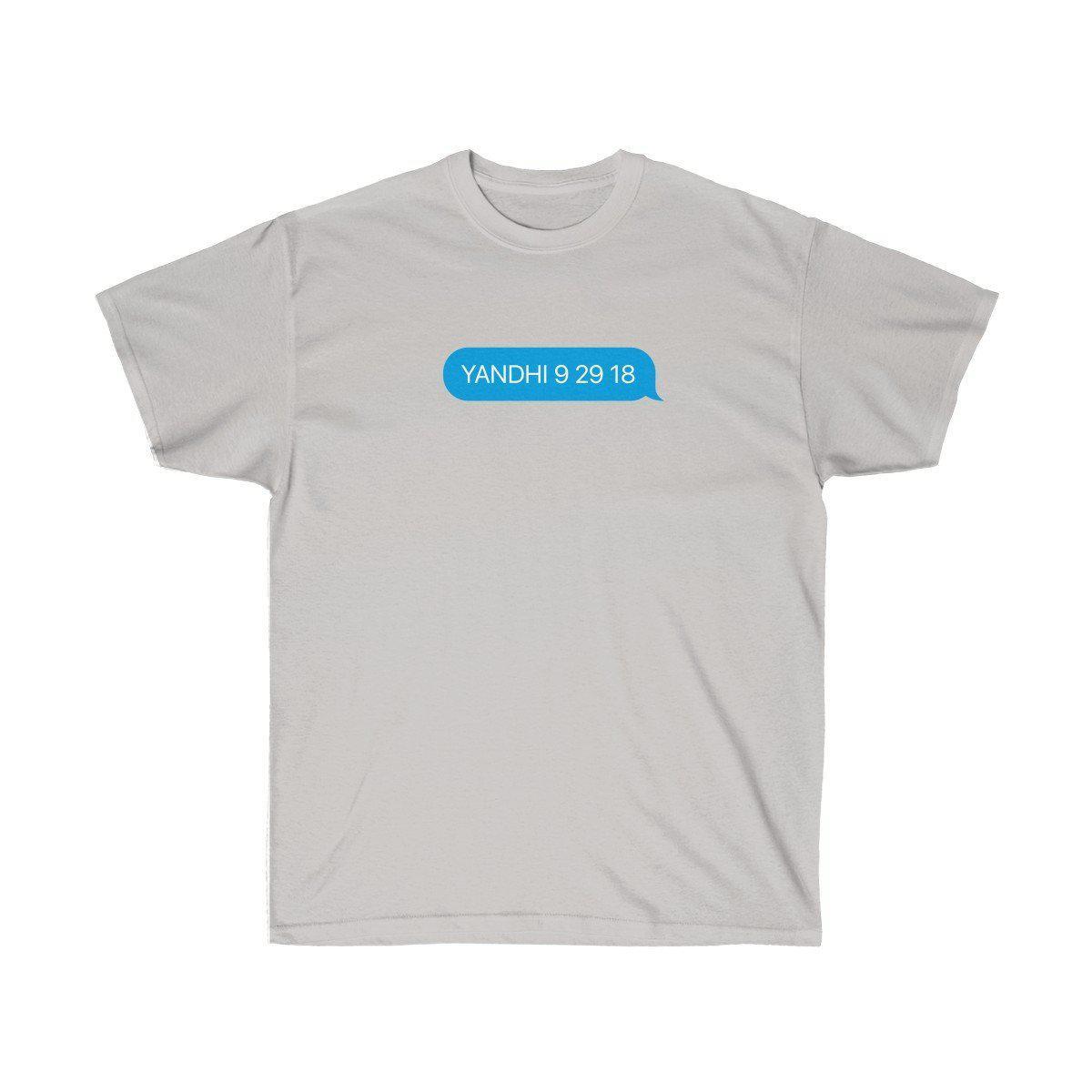 YANDHI 9 29 18 Kanye West iMessage Inspired Tee-Ash Grey-S-Archethype