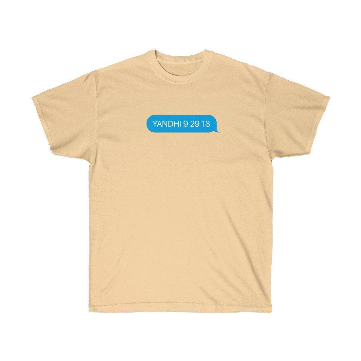 YANDHI 9 29 18 Kanye West iMessage Inspired Tee-Vegas Gold-S-Archethype