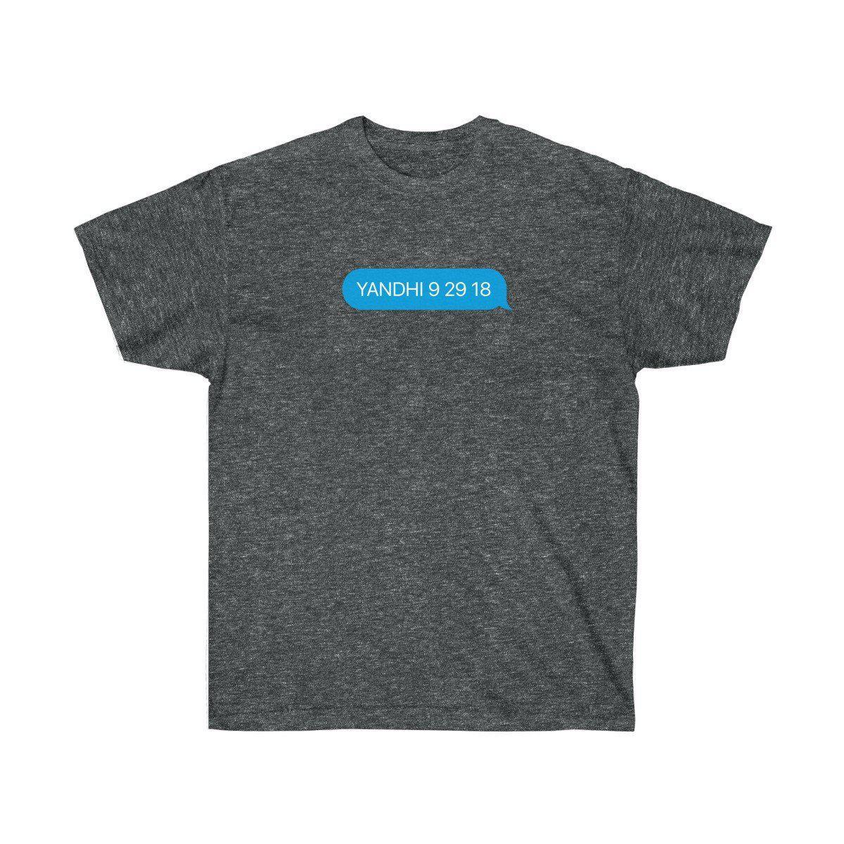 YANDHI 9 29 18 Kanye West iMessage Inspired Tee-Dark Heather-S-Archethype