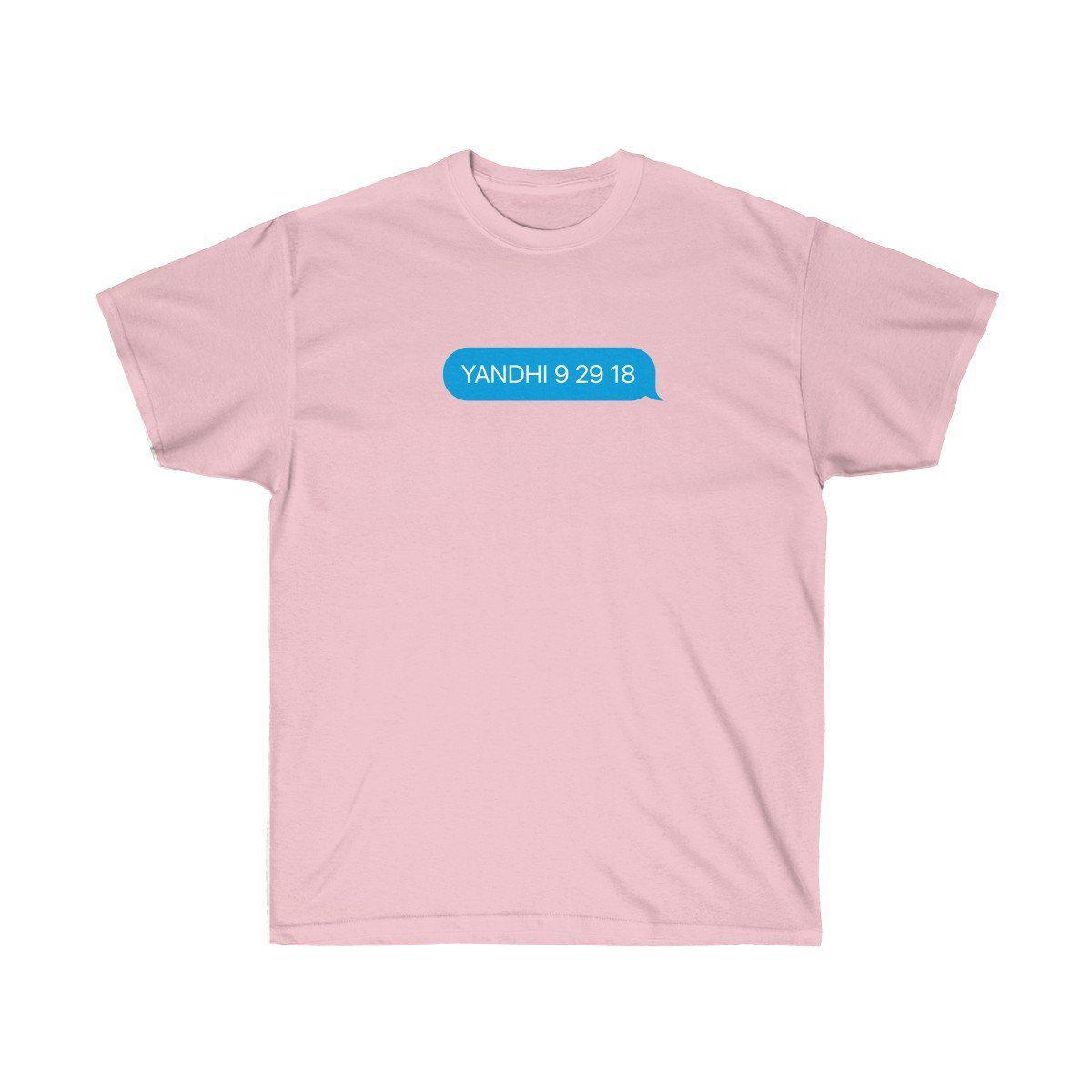 YANDHI 9 29 18 Kanye West iMessage Inspired Tee-Light Pink-S-Archethype