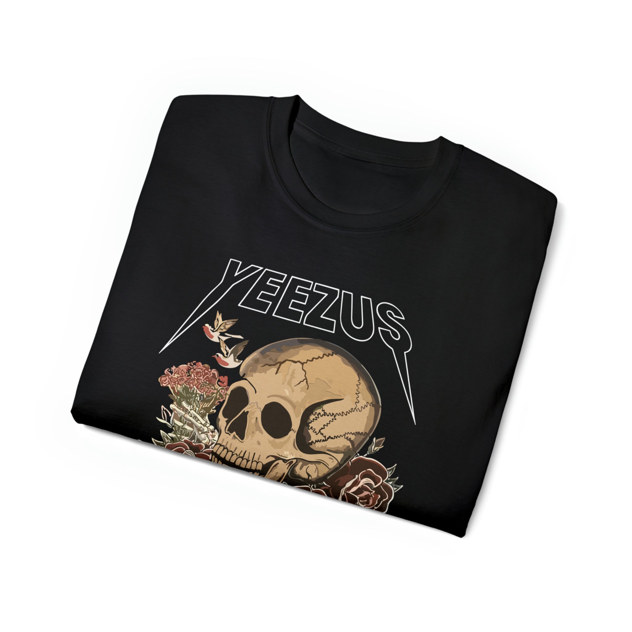 Kanye West Yeezus Tee God Wants You Skull & Birds