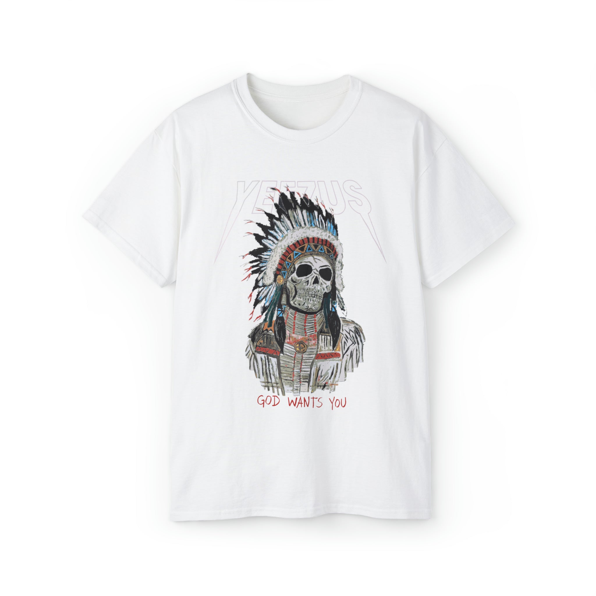 Kanye West Yeezus 2022 Tour Tee Skull Indian