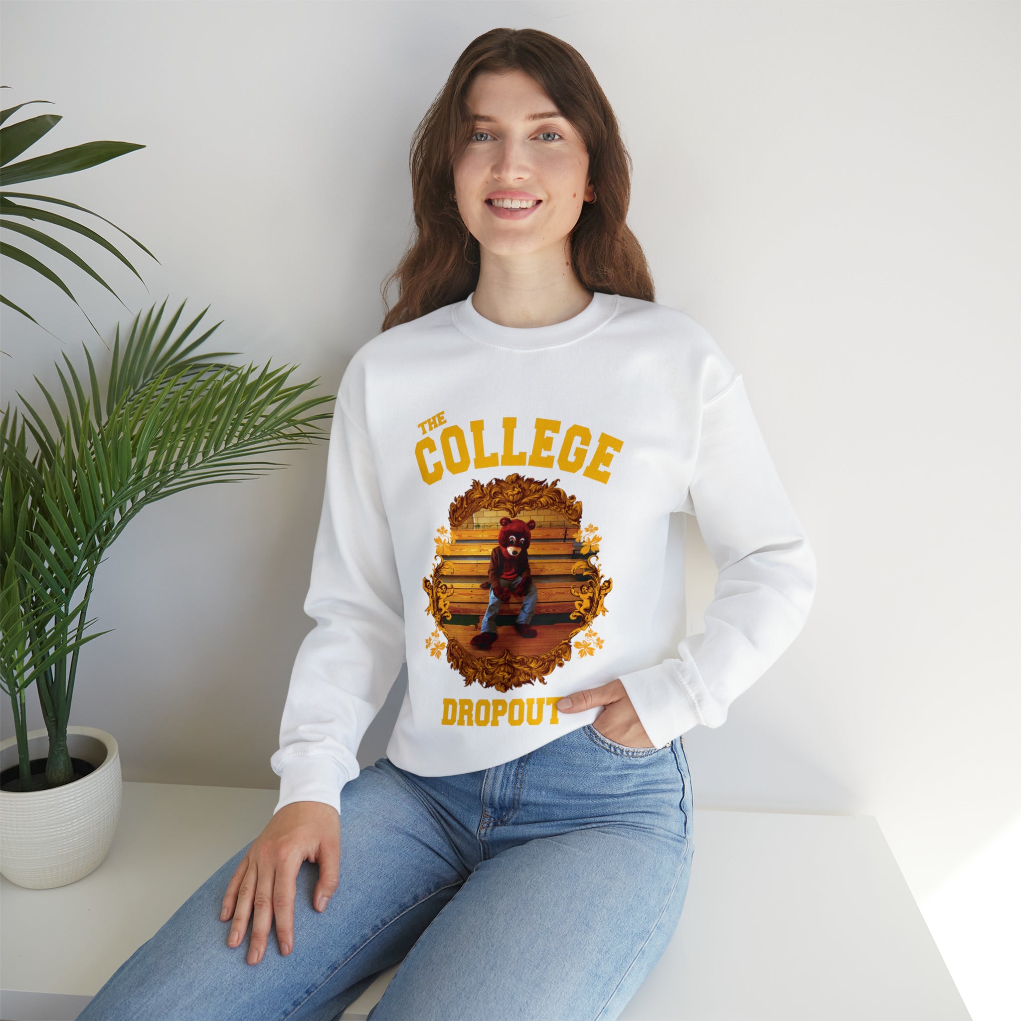 The College Dropout Bear Unisex Heavy Sweatshirt