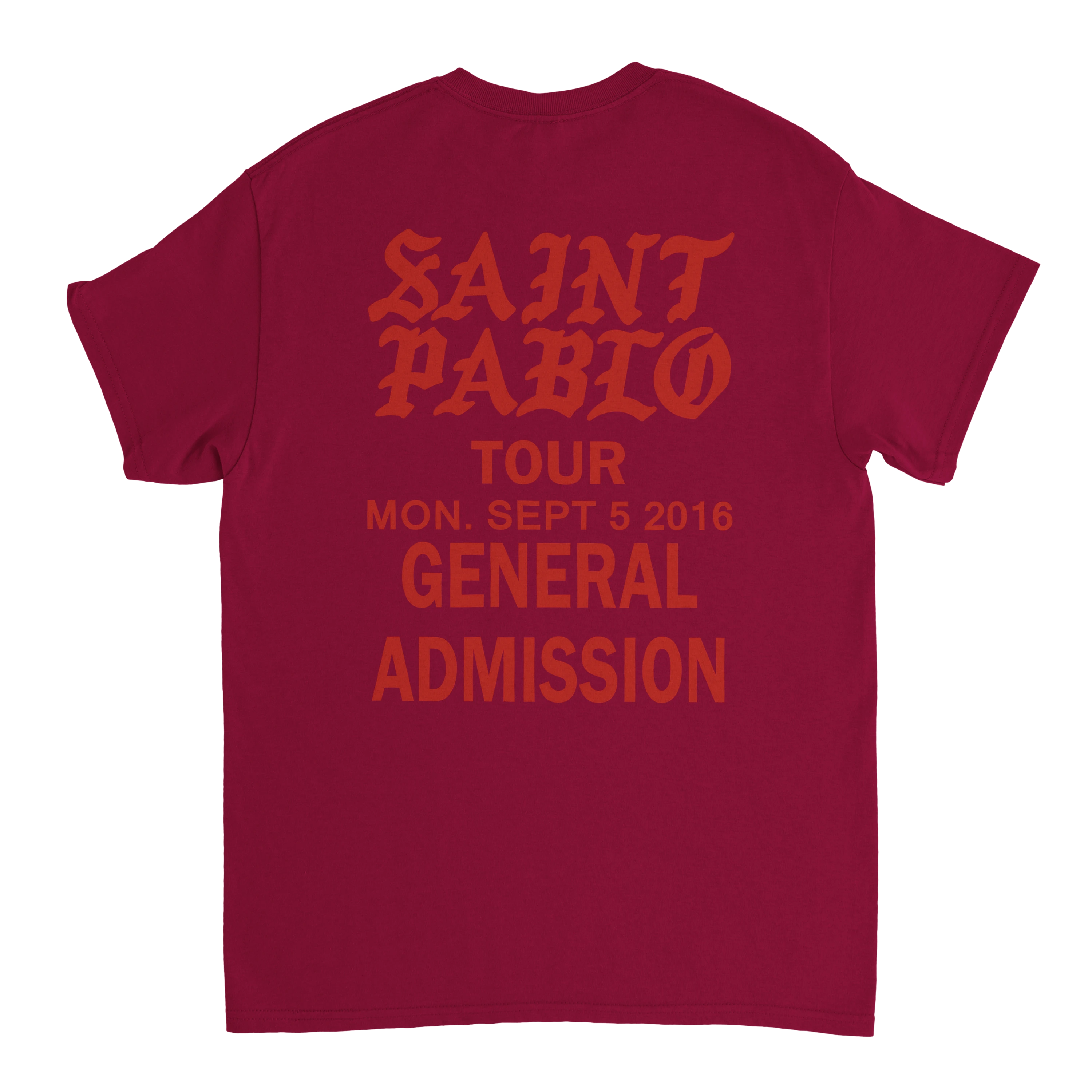 Saint Pablo Tour Kanye West Unisex Concert T-Shirt