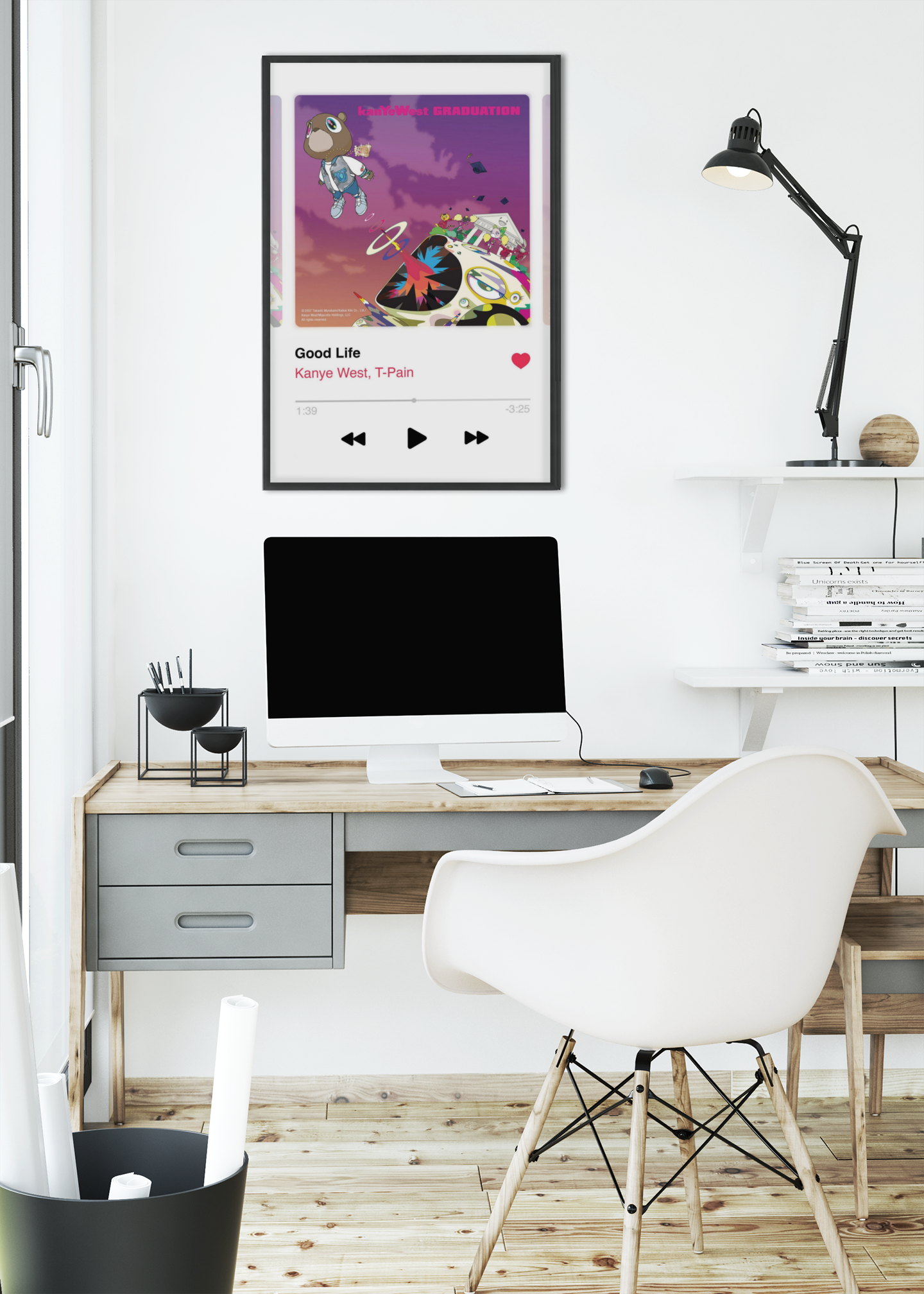 Good Life Kanye West T-Pain Music Player Album Poster