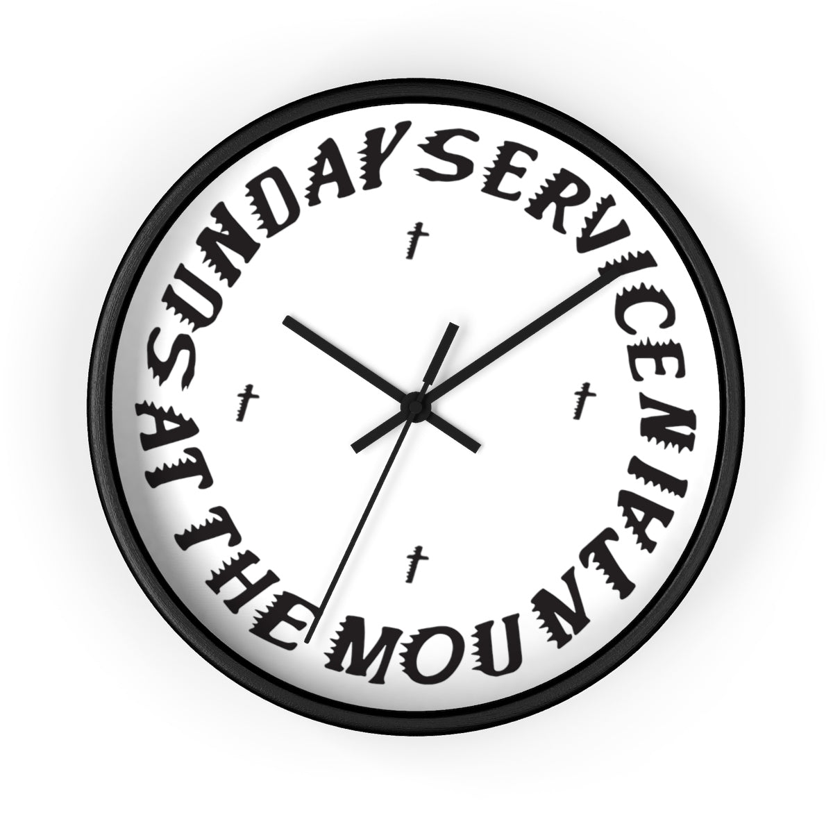 Sunday Service At The Mountain Wall clock - Kanye West Sunday Service Coachella-10 in-Black-Black-Archethype