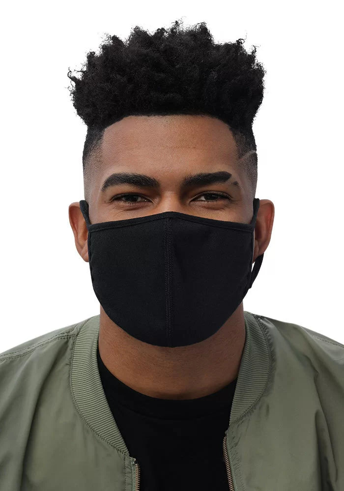 Plain Face Mask Black (3-Pack)-M-Archethype