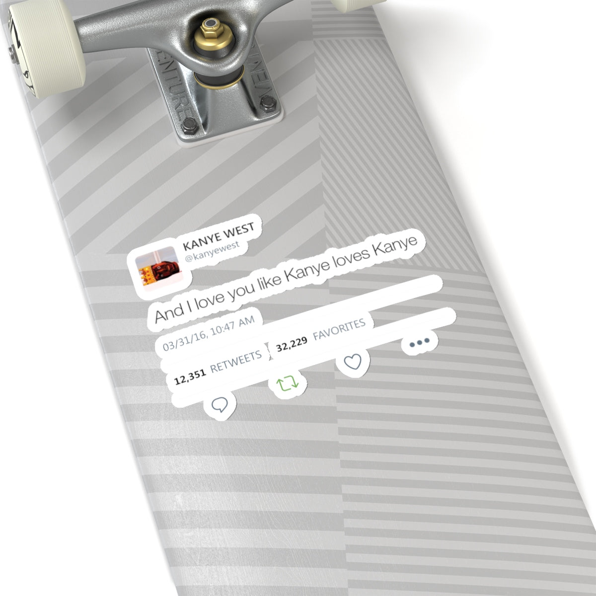 Kanye West Tweet quote I love you like Kanye loves Kanye Stickers-Archethype