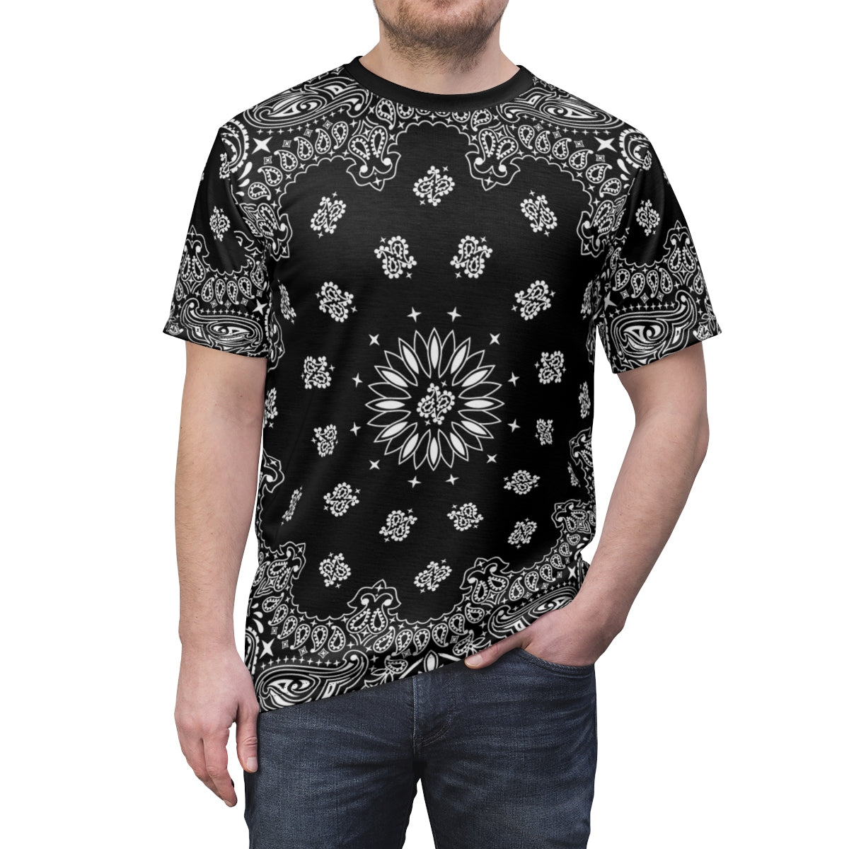 Black Bandana Unisex AOP Cut & Sew Tee-Archethype