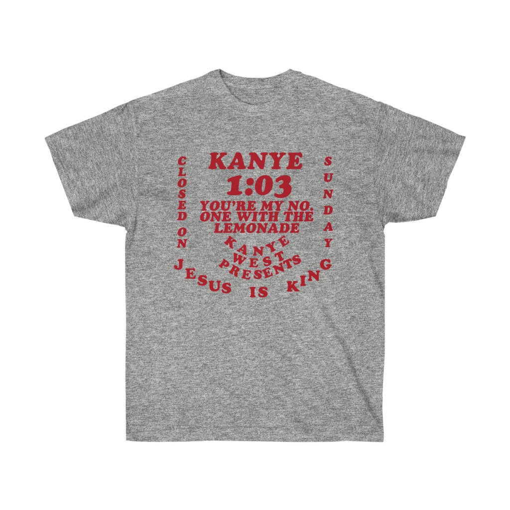 Jesus is King Kanye West Sunday Service Unisex Heavy Cotton T-Shirt-S-Sport Grey-Archethype
