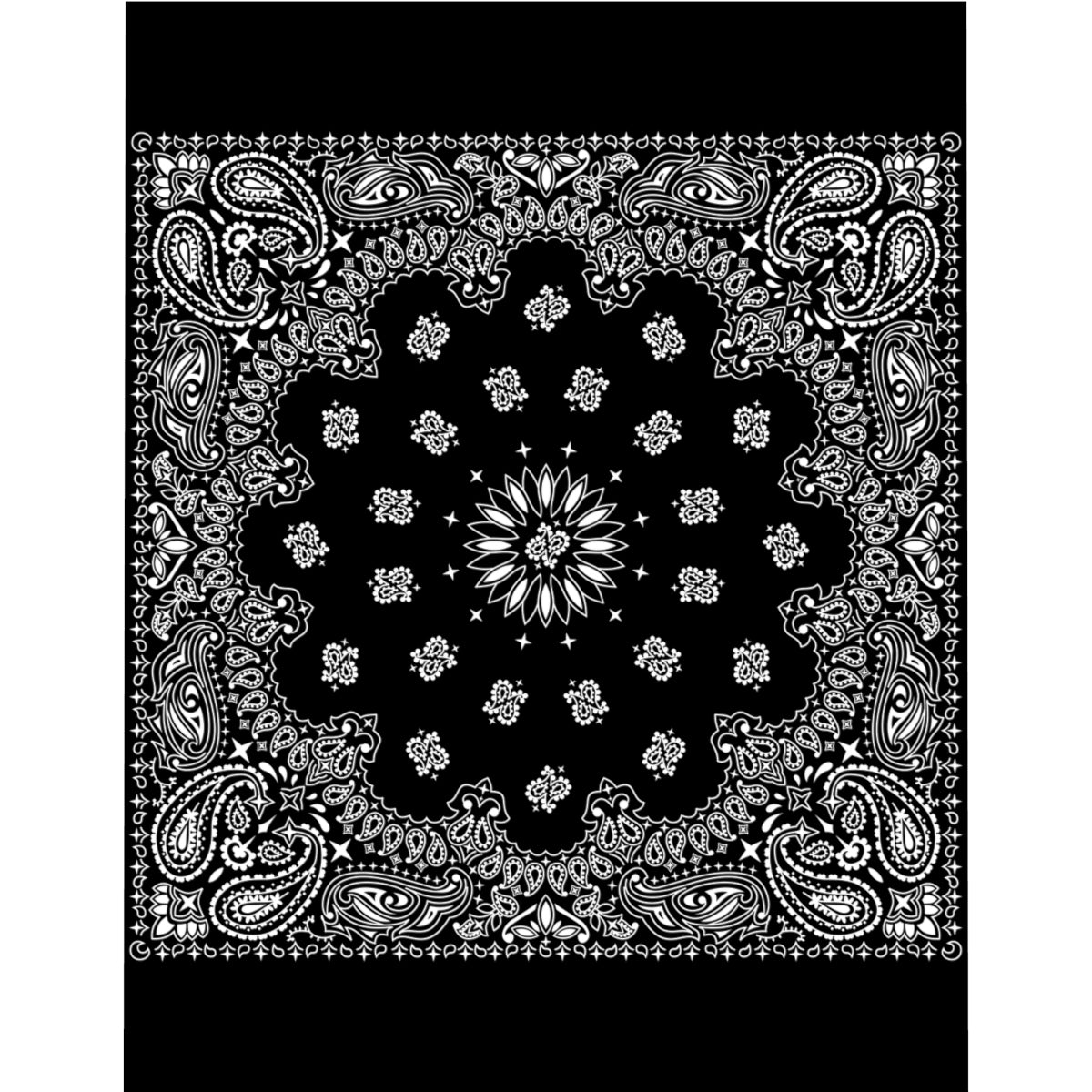 Black Bandana Microfiber Duvet Cover-Archethype