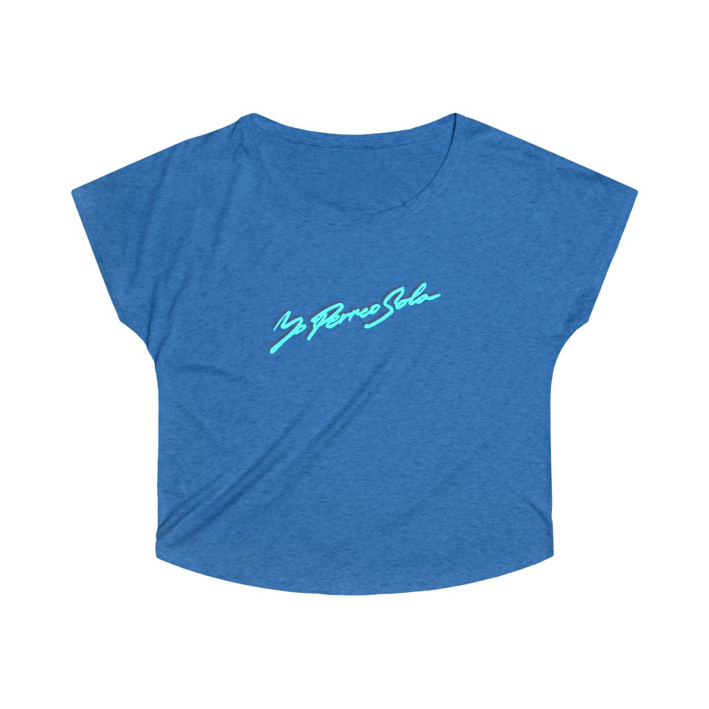 Yo Perreo Sola Women's Tri-Blend Dolman. Bad Bunny inspired-S-Tri-Blend Vintage Royal-Archethype