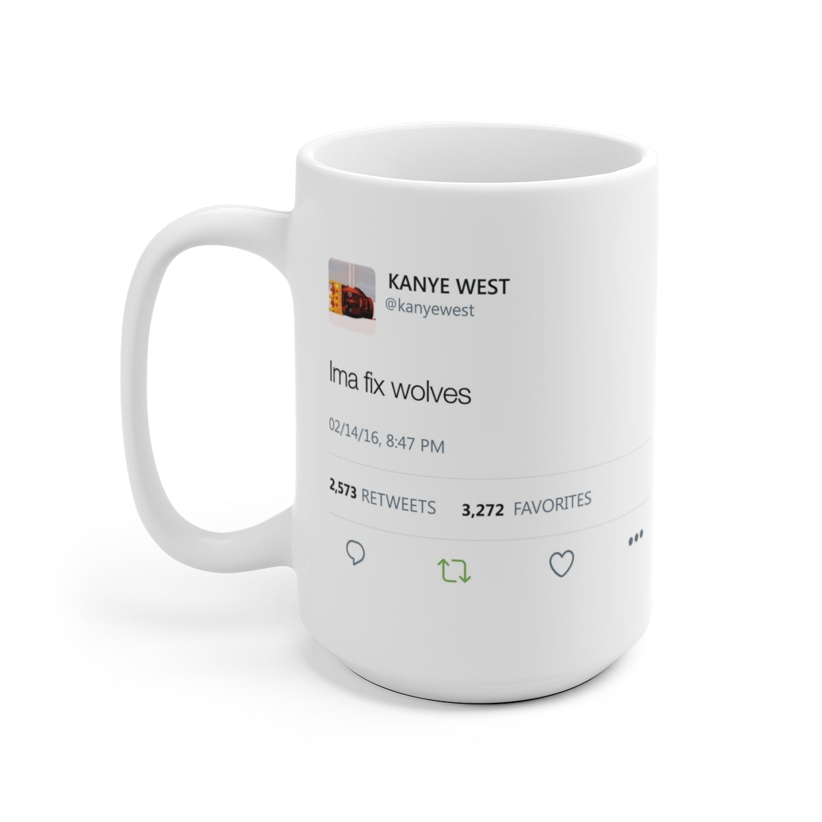 Ima fix wolves - Kanye West Tweet Mug-Archethype