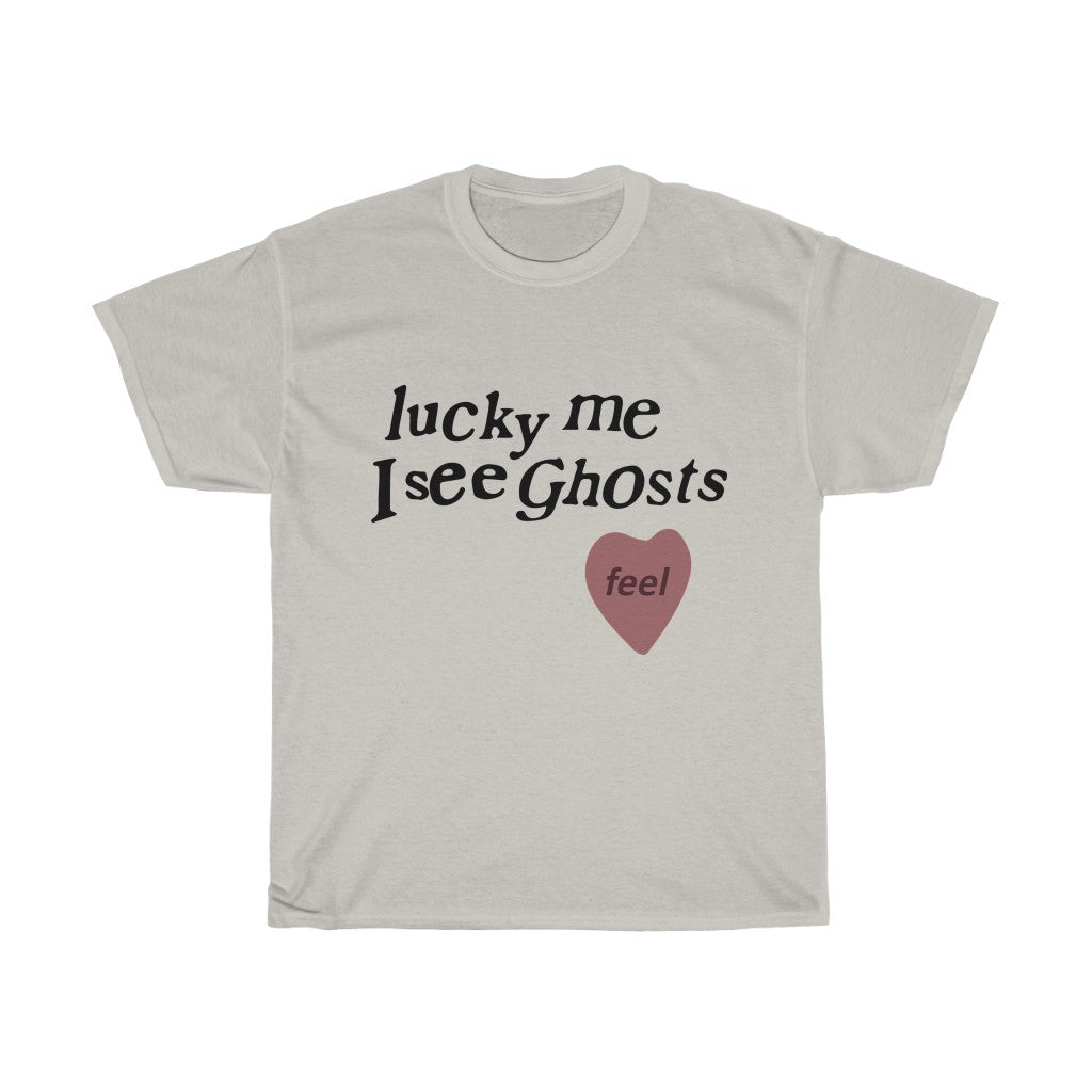 Kids See Ghosts T shirt, Lucky Me I See Ghosts - Kanye West / Kid Cudi Merch Inspired-Ice Grey-S-Archethype