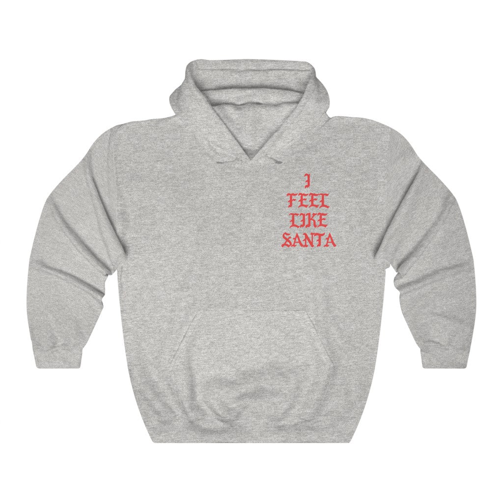 I Feel Like Santa Heavy Blend Hoodie Christmas Merch-Ash Grey-S-Archethype