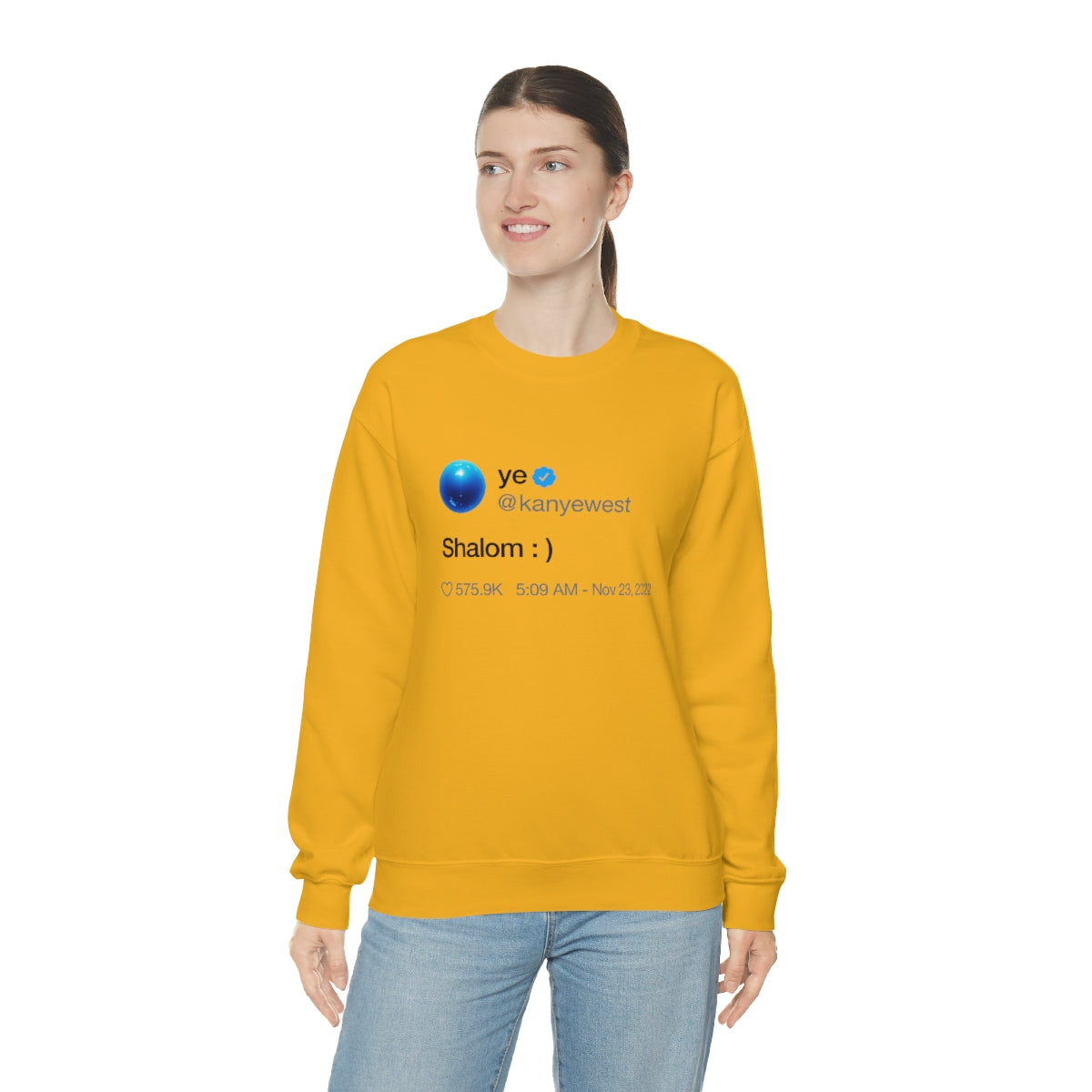 Shalom Kanye West Tweet Inspired Crewneck Sweatshirt