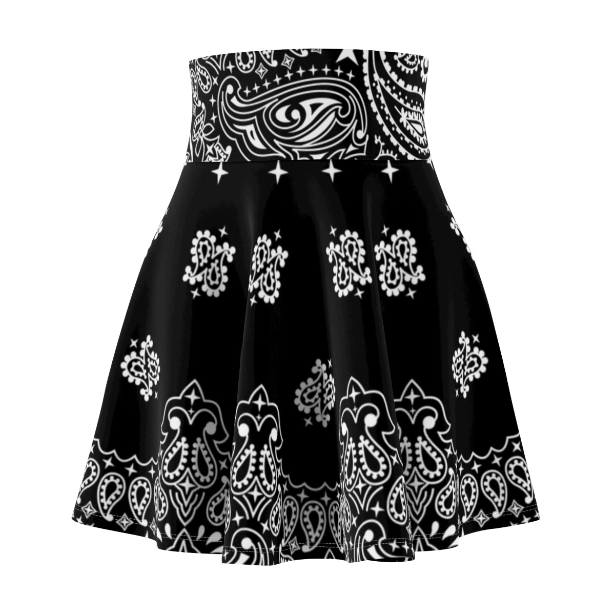 Bandana Skater Skirt Black & White