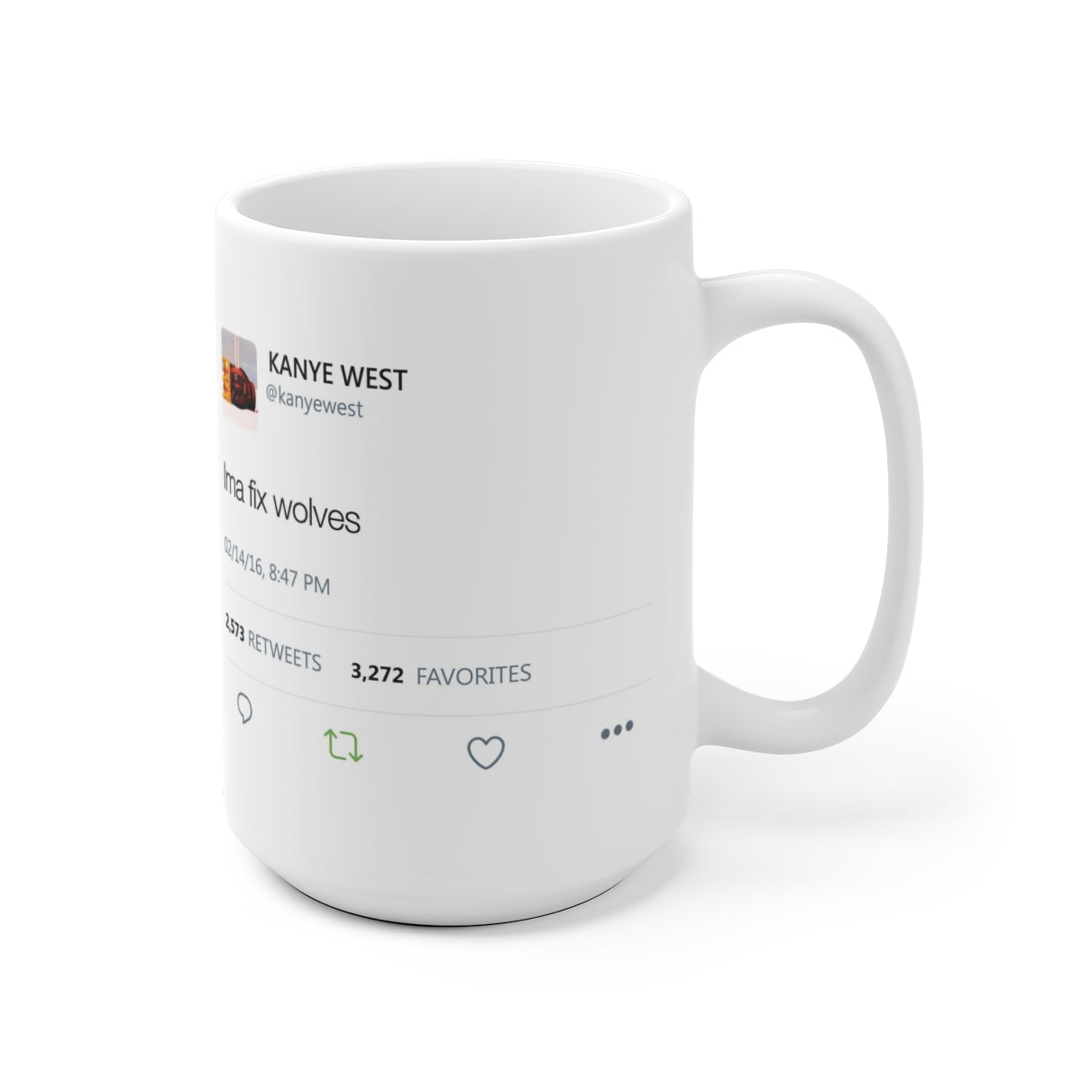 Ima fix wolves - Kanye West Tweet Mug-Archethype