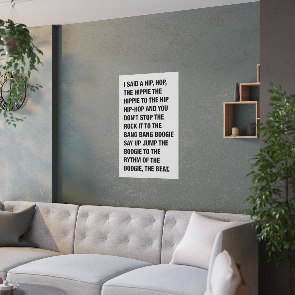 Rappers Delight print, unframed poster