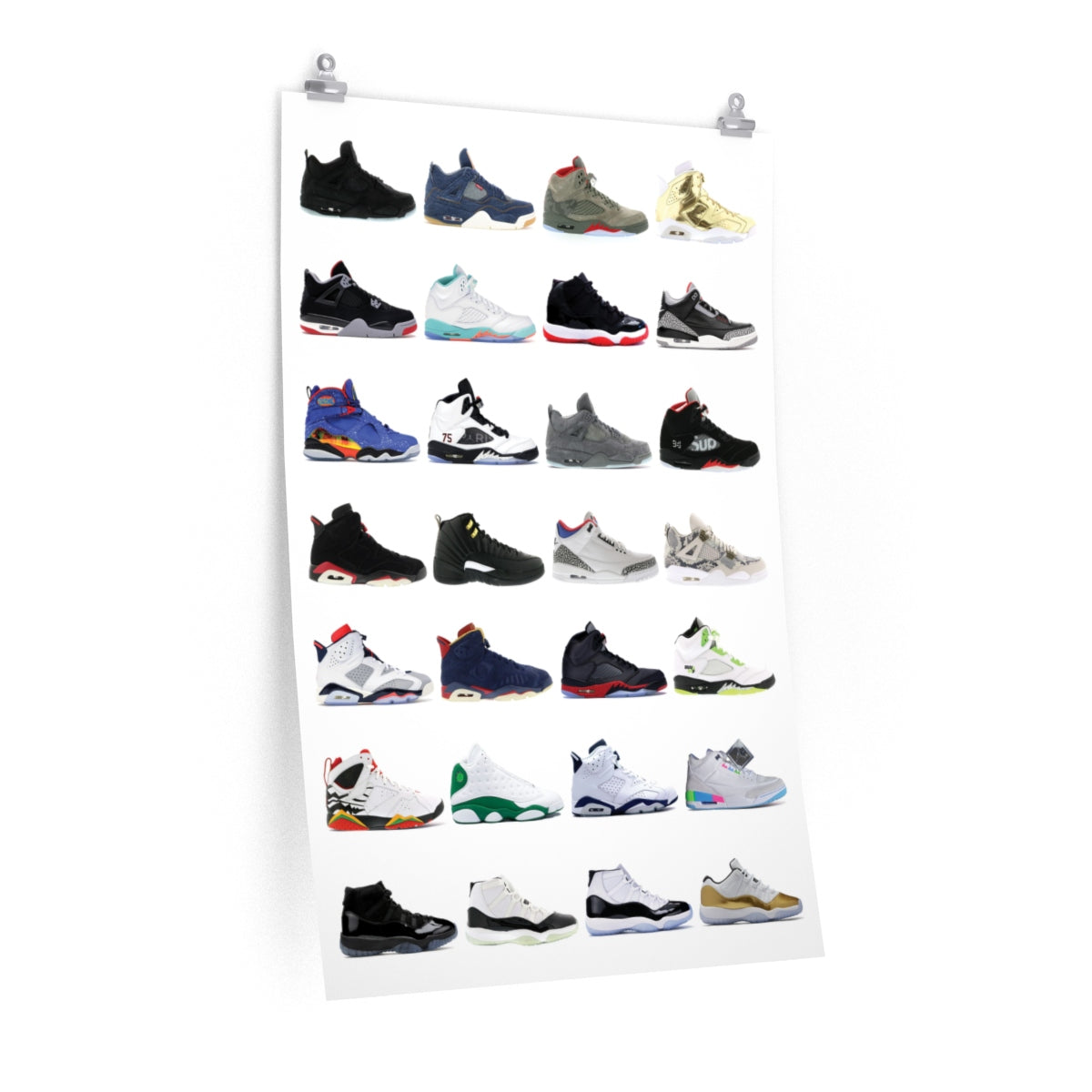 Nike Air Jordans Hall of Fame Poster - Michael Jordan Wall Art-24″ × 36″-Archethype