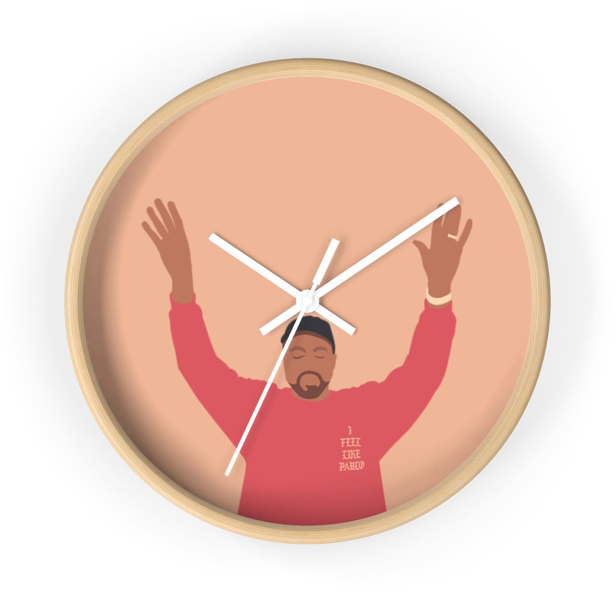Kanye West I Feel Like Pablo Wall clock - The Life of Pablo TLOP tour merch inspired-10 in-Wooden-White-Archethype