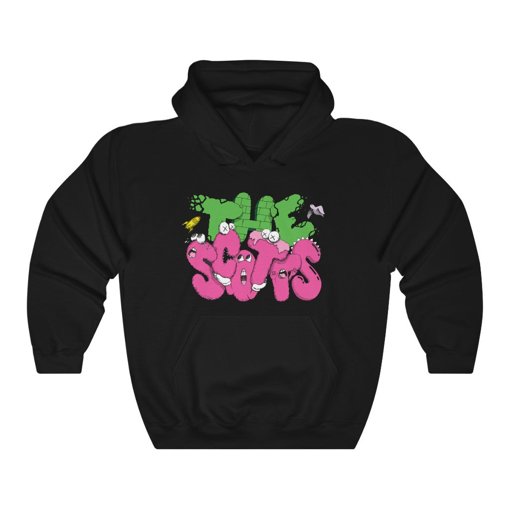 The Scotts Graffiti Kid Cudi Hoodie Merch Inspired Unisex Hooded Sweatshirt-Black-S-Archethype