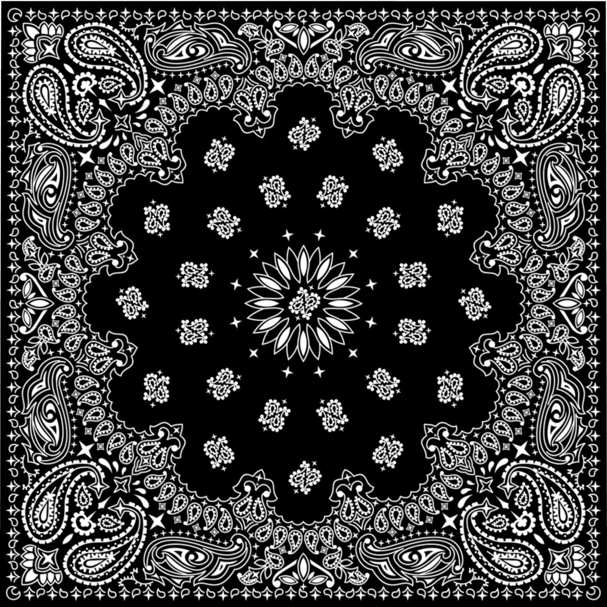 Black Bandana Microfiber Duvet Cover-Archethype
