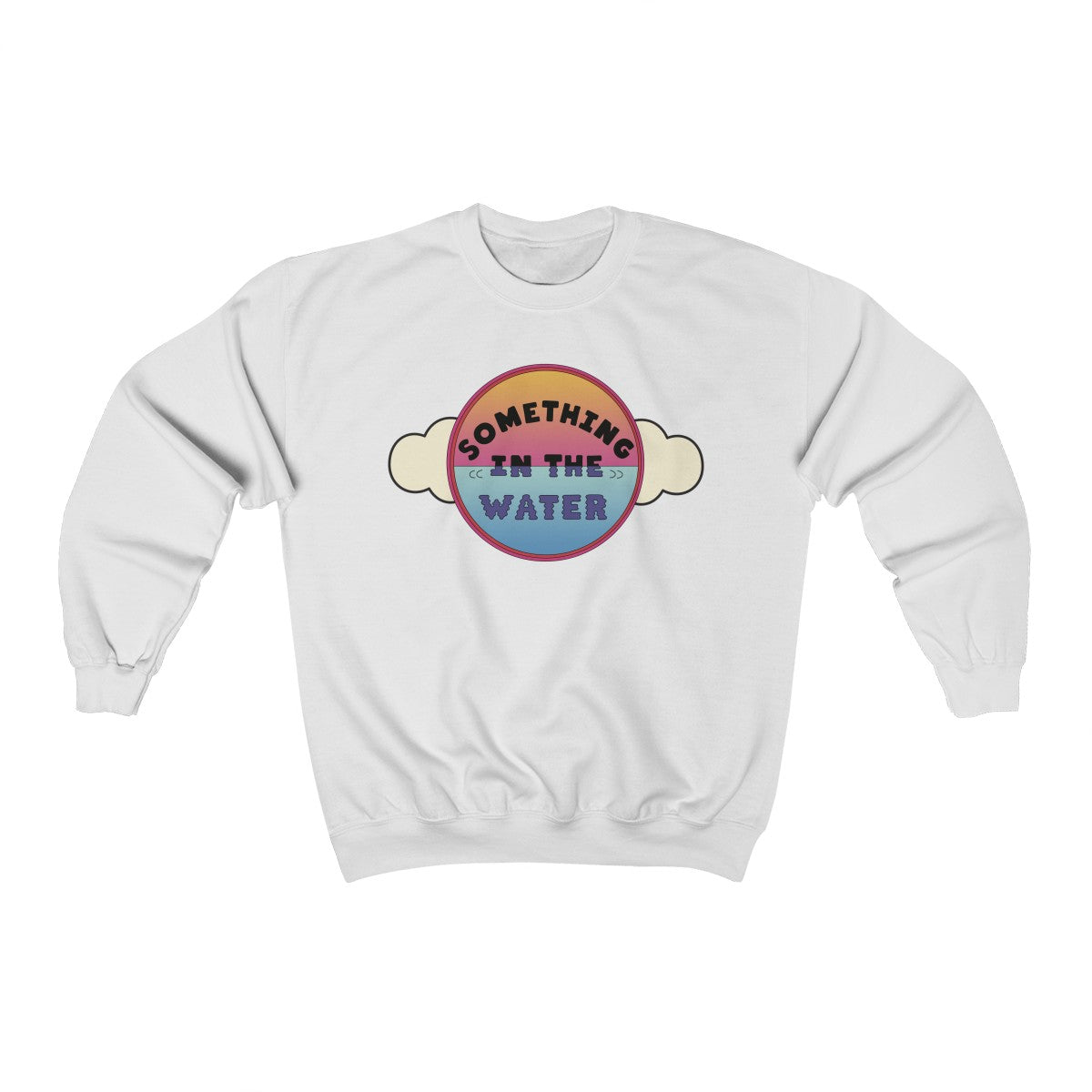 Something in the water Unisex Heavy Blend Crewneck Sweatshirt - Pharrell Williams festival merch inspired-White-S-Archethype