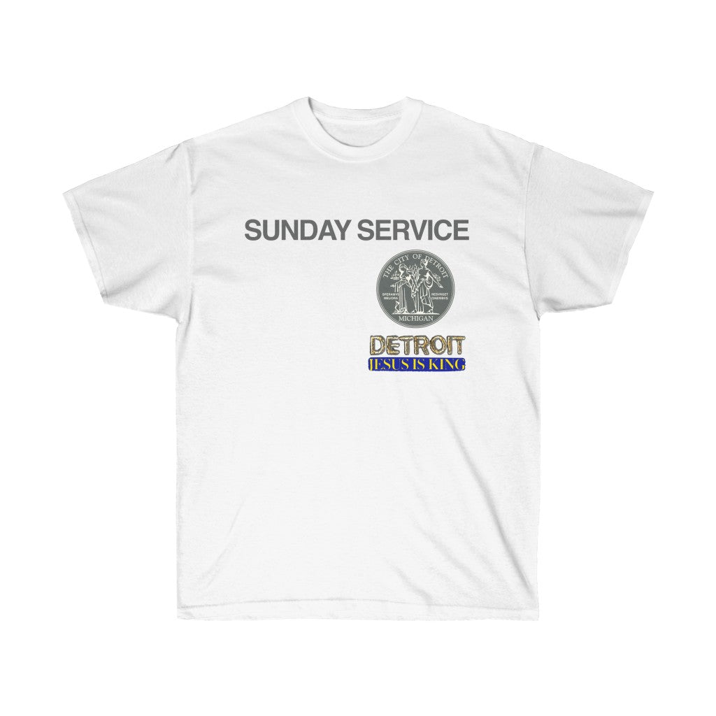 Jesus is King Detroit Seal T-Shirt-S-White-Archethype