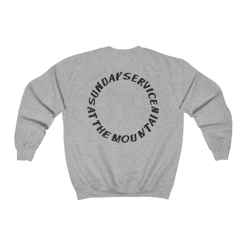 Holy Spirit Sunday Service at the Mountain Unisex Heavy Blend Crewneck Sweatshirt Kanye West inspired