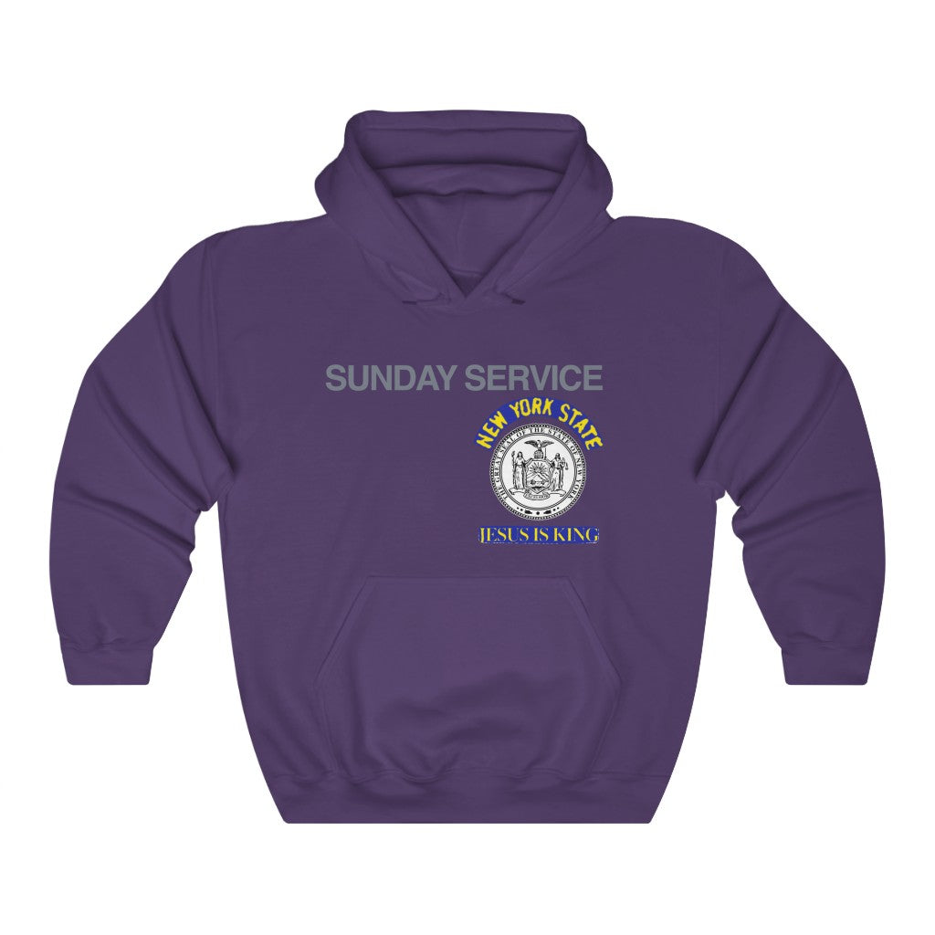 Jesus is King New York Seal Hoodie-S-Purple-Archethype