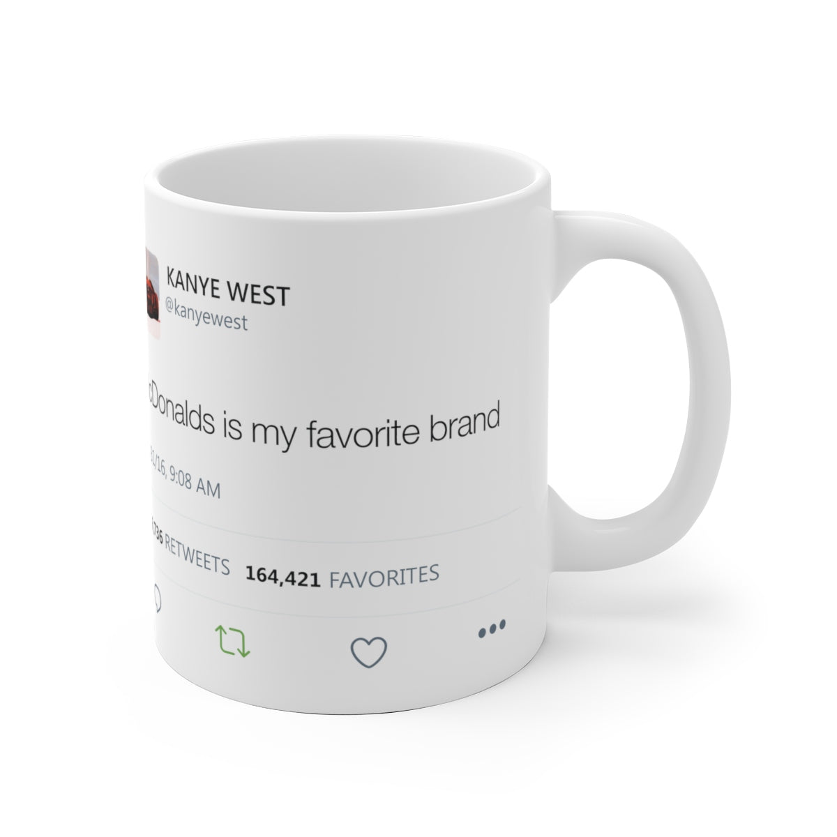 McDonalds is my favorite brand Kanye West Tweet Mug-Archethype