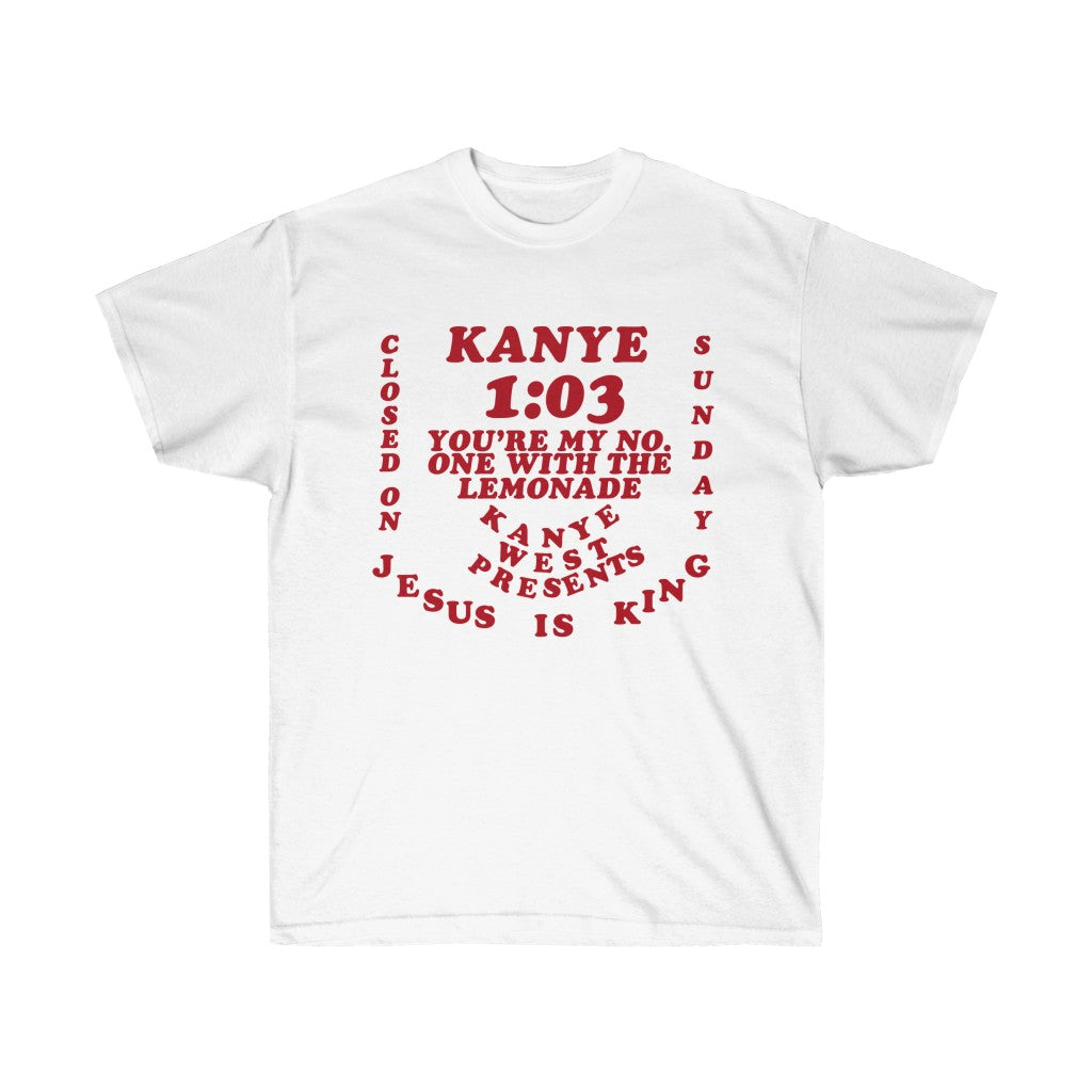 Jesus is King Kanye West Sunday Service Unisex Heavy Cotton T-Shirt-L-White-Archethype