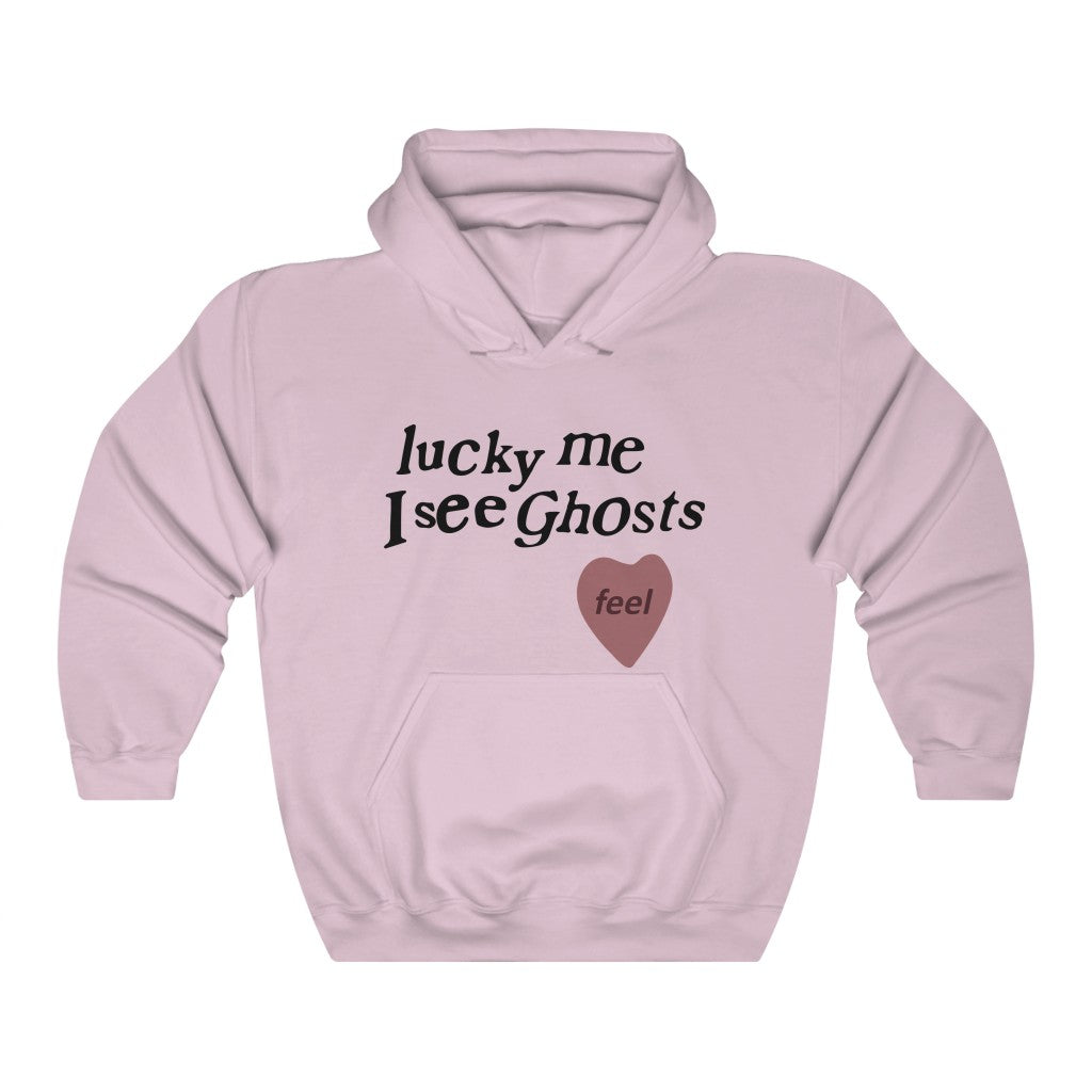 Kids See Ghosts Hoodie - Lucky Me I See Ghosts-S-Light Pink-Archethype