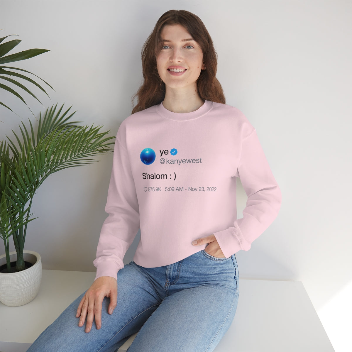 Shalom Kanye West Tweet Inspired Crewneck Sweatshirt
