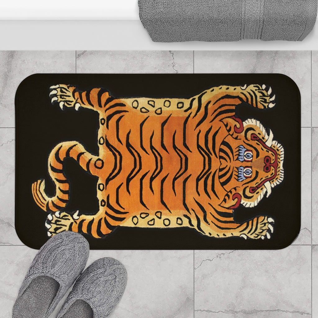 Tibetan Printed Tiger Bath Mat-Archethype