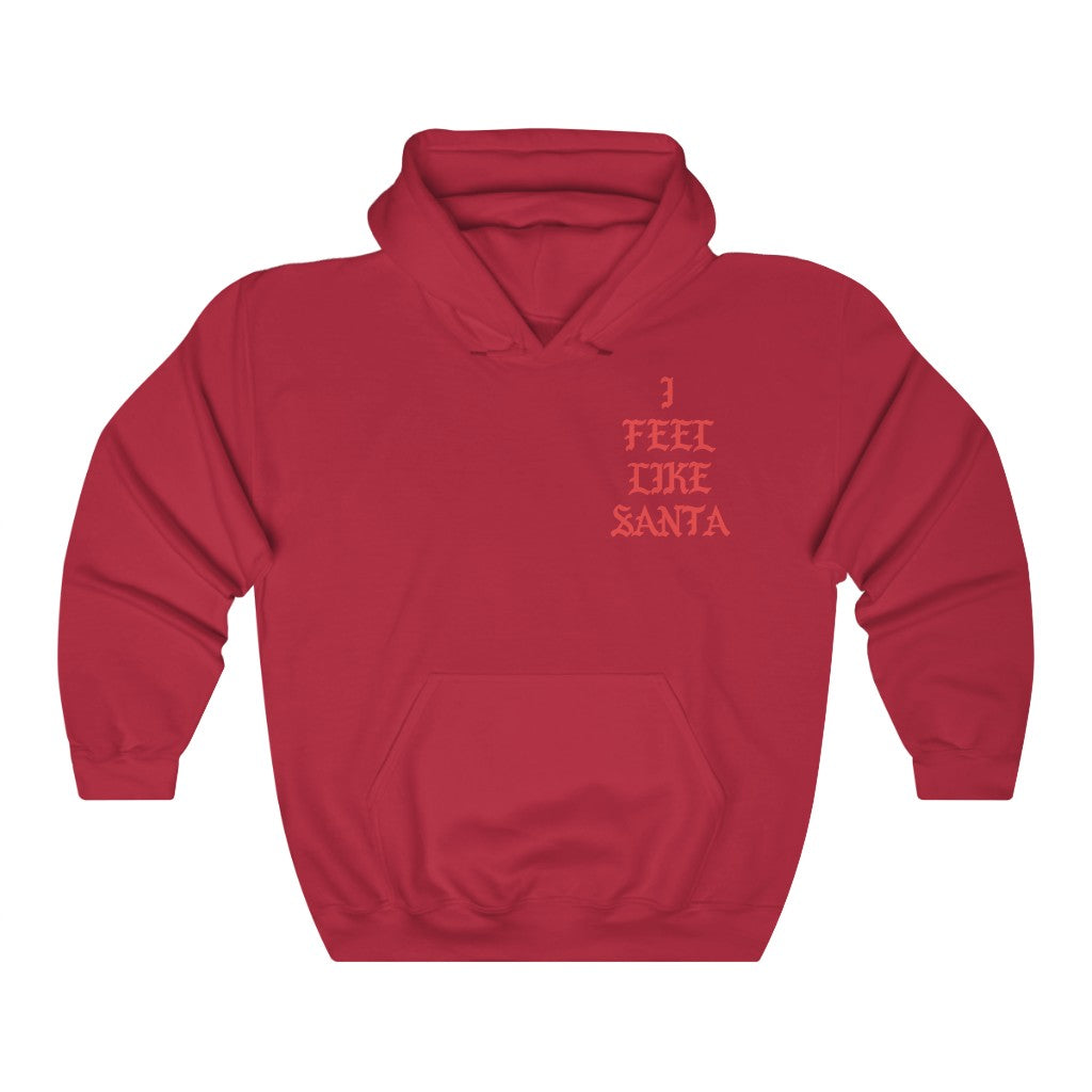 I Feel Like Santa Heavy Blend Hoodie Christmas Merch-Cherry Red-L-Archethype