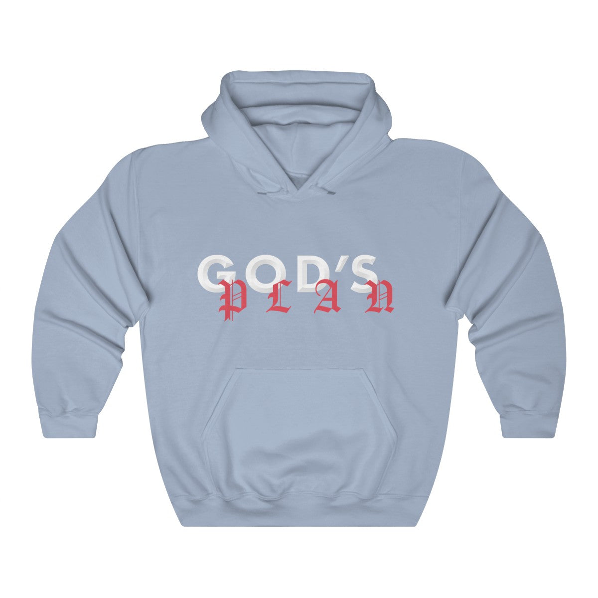 Drake God's Plan Inspired Unisex Heavy Blend™ Hoodie-Light Blue-S-Archethype