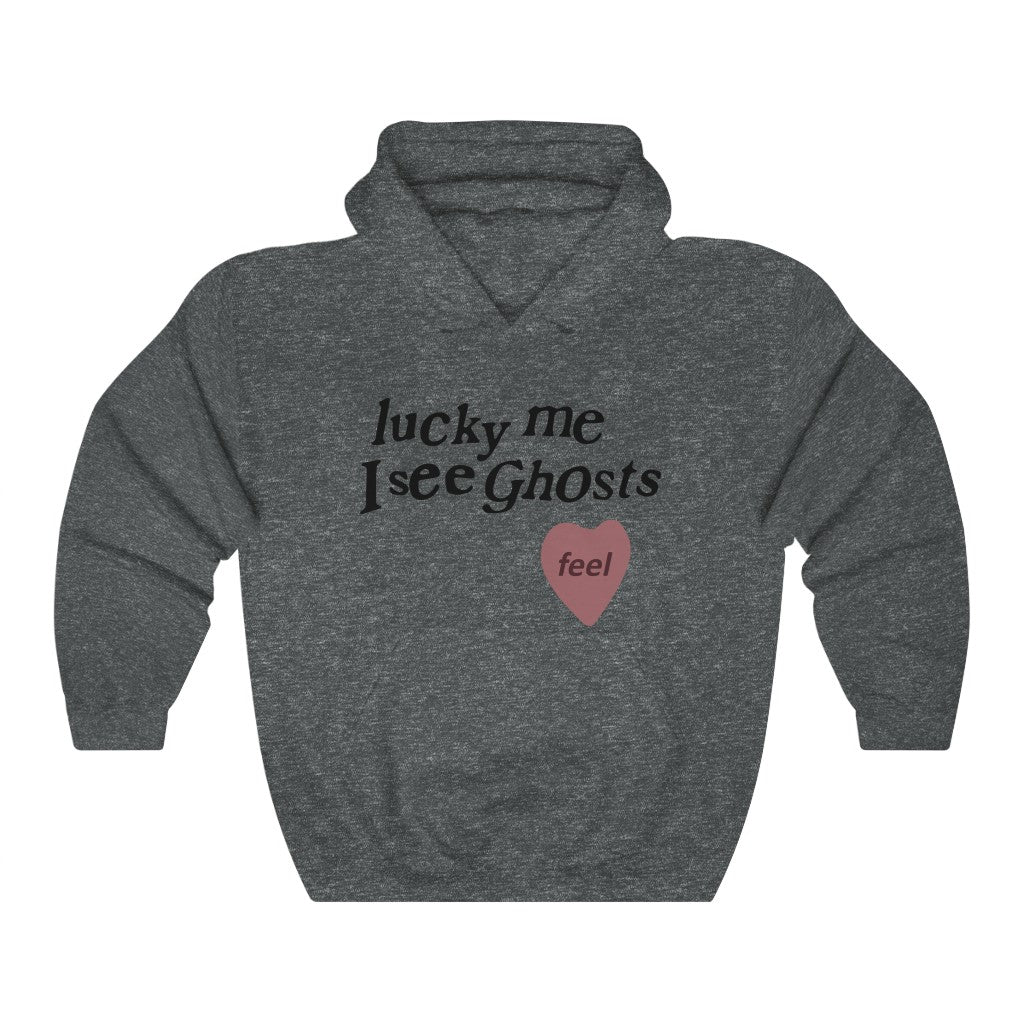 Kids See Ghosts Hoodie - Lucky Me I See Ghosts-S-Dark Heather-Archethype