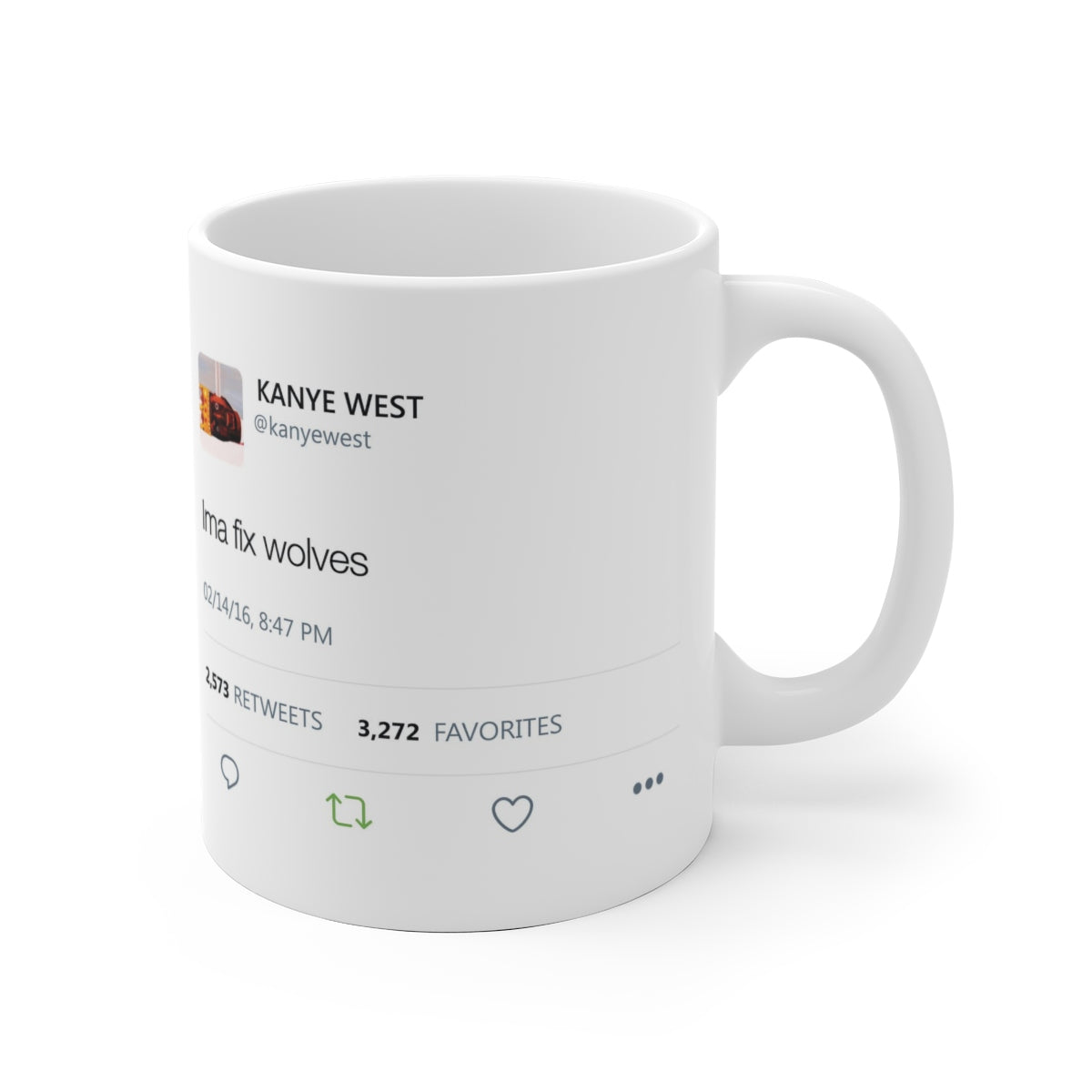 Ima fix wolves - Kanye West Tweet Mug-Archethype