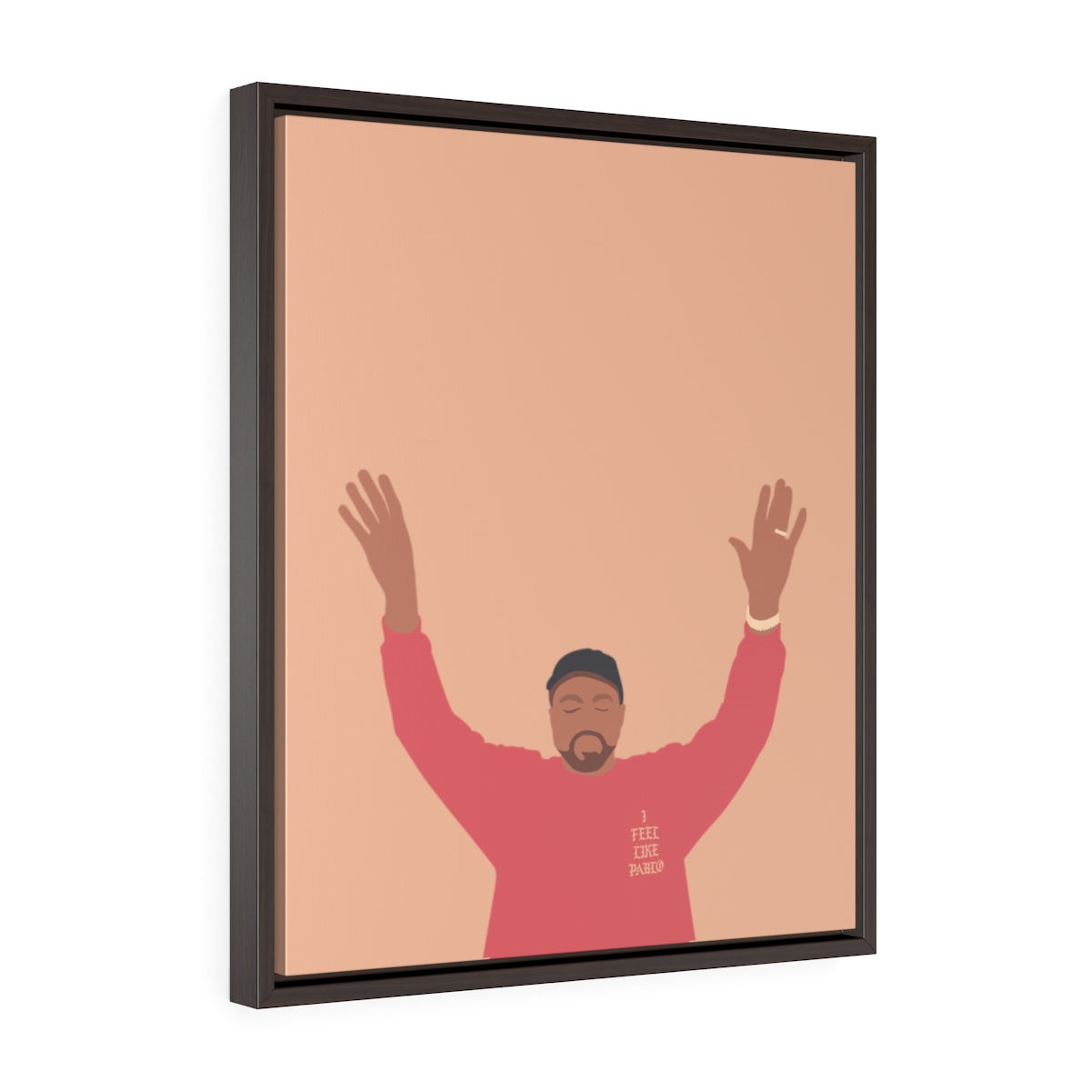 Kanye West I Feel Like Pablo Framed Premium Gallery Wrap Canvas - The Life of Pablo TLOP tour merch inspired-20″ × 24″-Premium Gallery Wraps (1.25″)-Walnut-Archethype