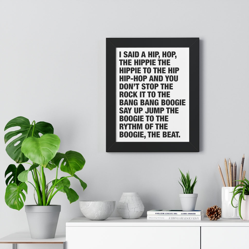 Rappers Delight Framed Poster print