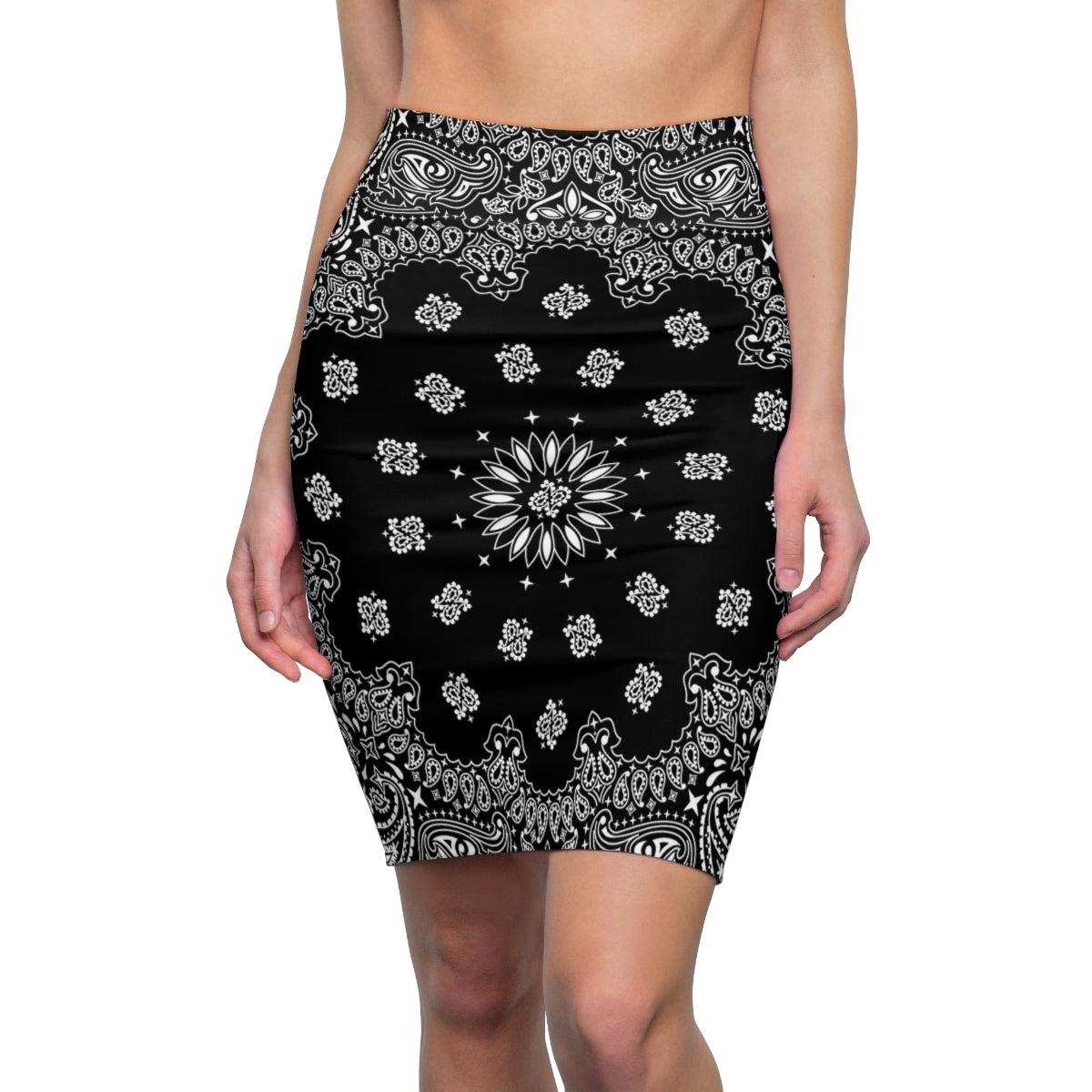 OG Black Bandana Women's Pencil Skirt