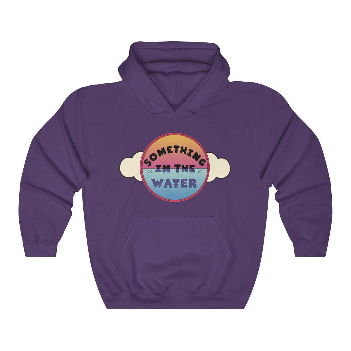 Something in the water Unisex Heavy Blend Hooded Sweatshirt - Pharrell Williams festival merch inspired-Purple-S-Archethype