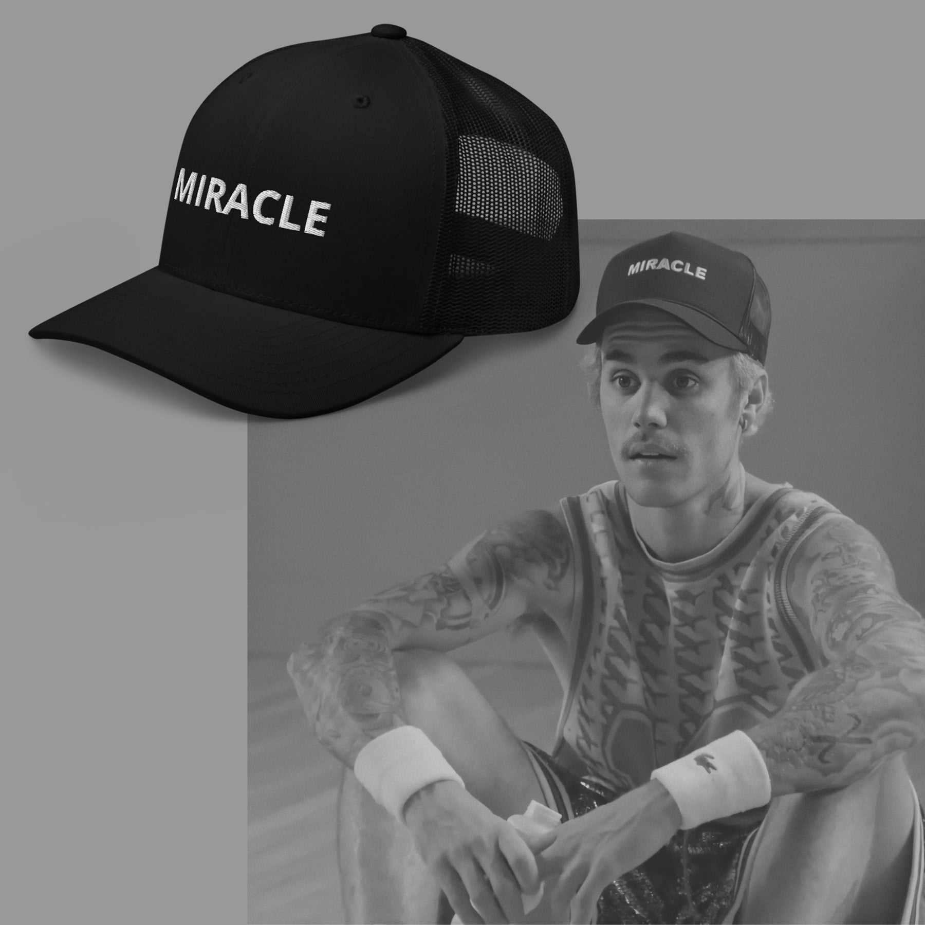 Miracle Trucker Cap Hat - Justin Bieber Inspired-Archethype