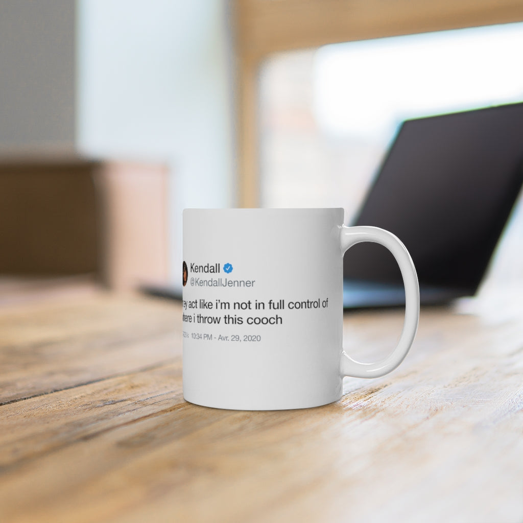 Kendall Jenner They act like i'm not in full control of where i throw this cooch Tweet T-Shirt-Archethype