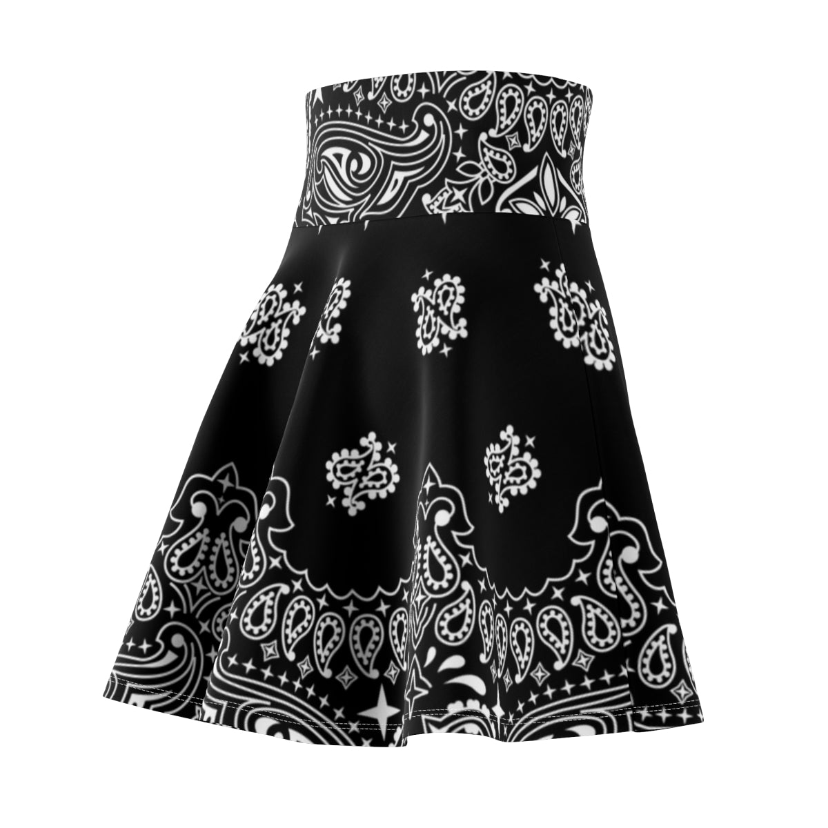 Bandana Skater Skirt Black & White